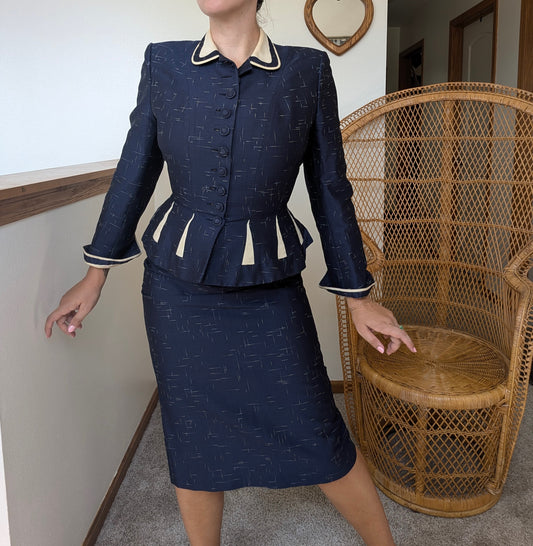 Rare 1940s Lilli Ann skirt suit Suit Rad Bonnie's Vintage
