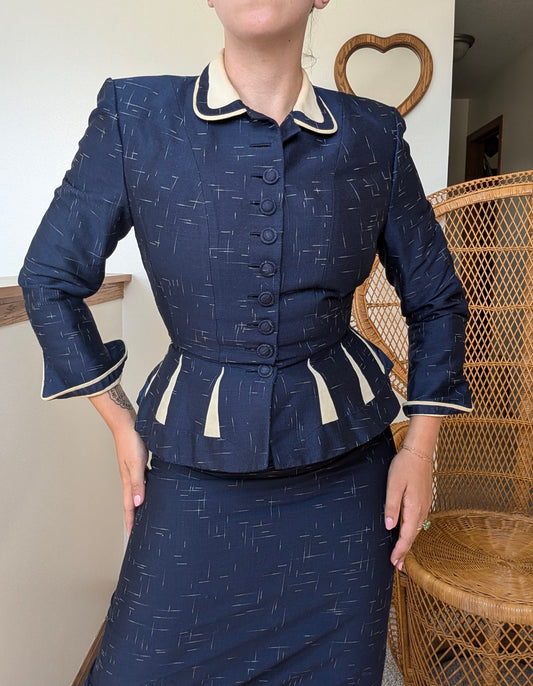 Rare 1940s Lilli Ann skirt suit Suit Rad Bonnie's Vintage