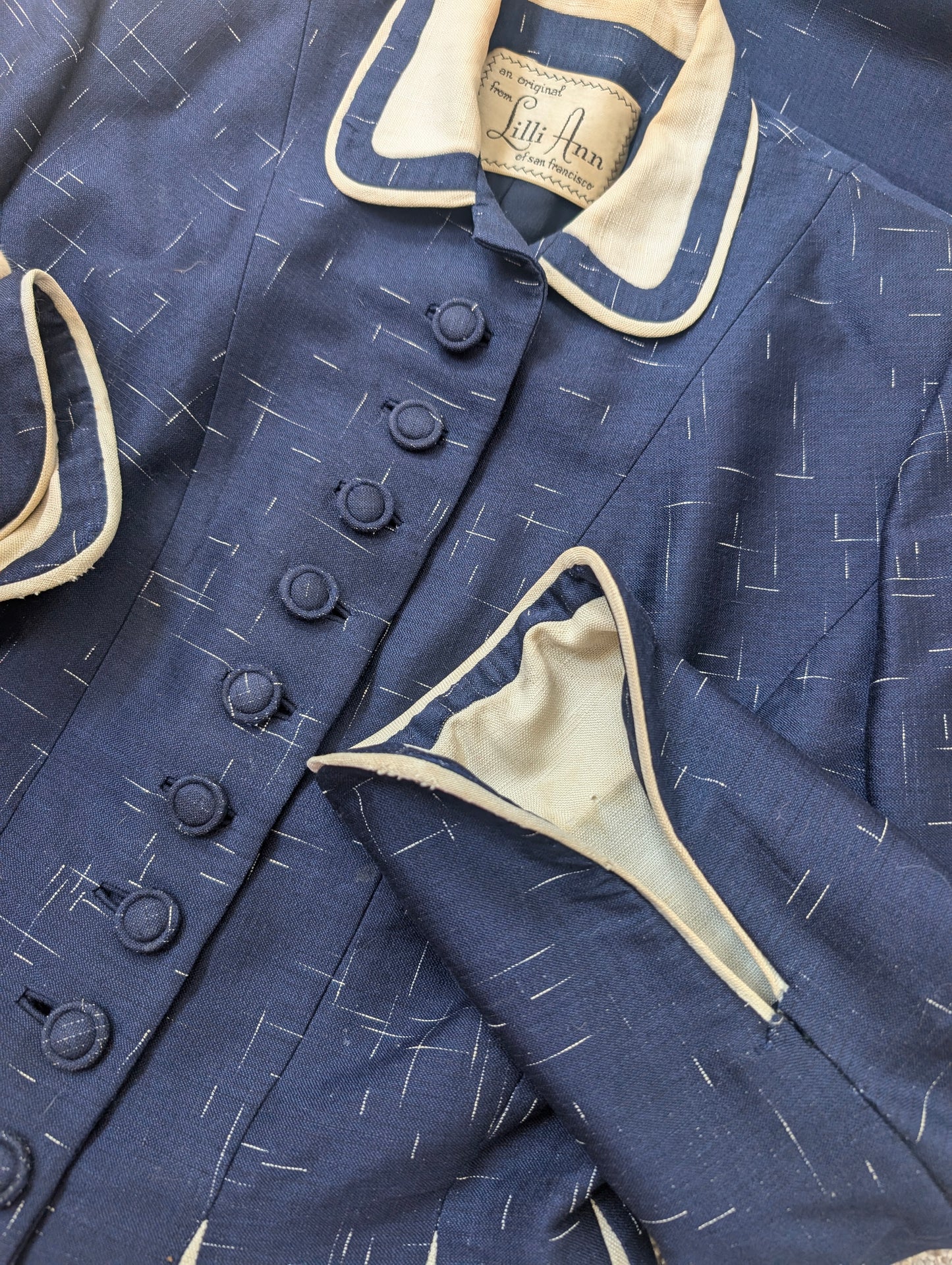 Rare 1940s Lilli Ann skirt suit