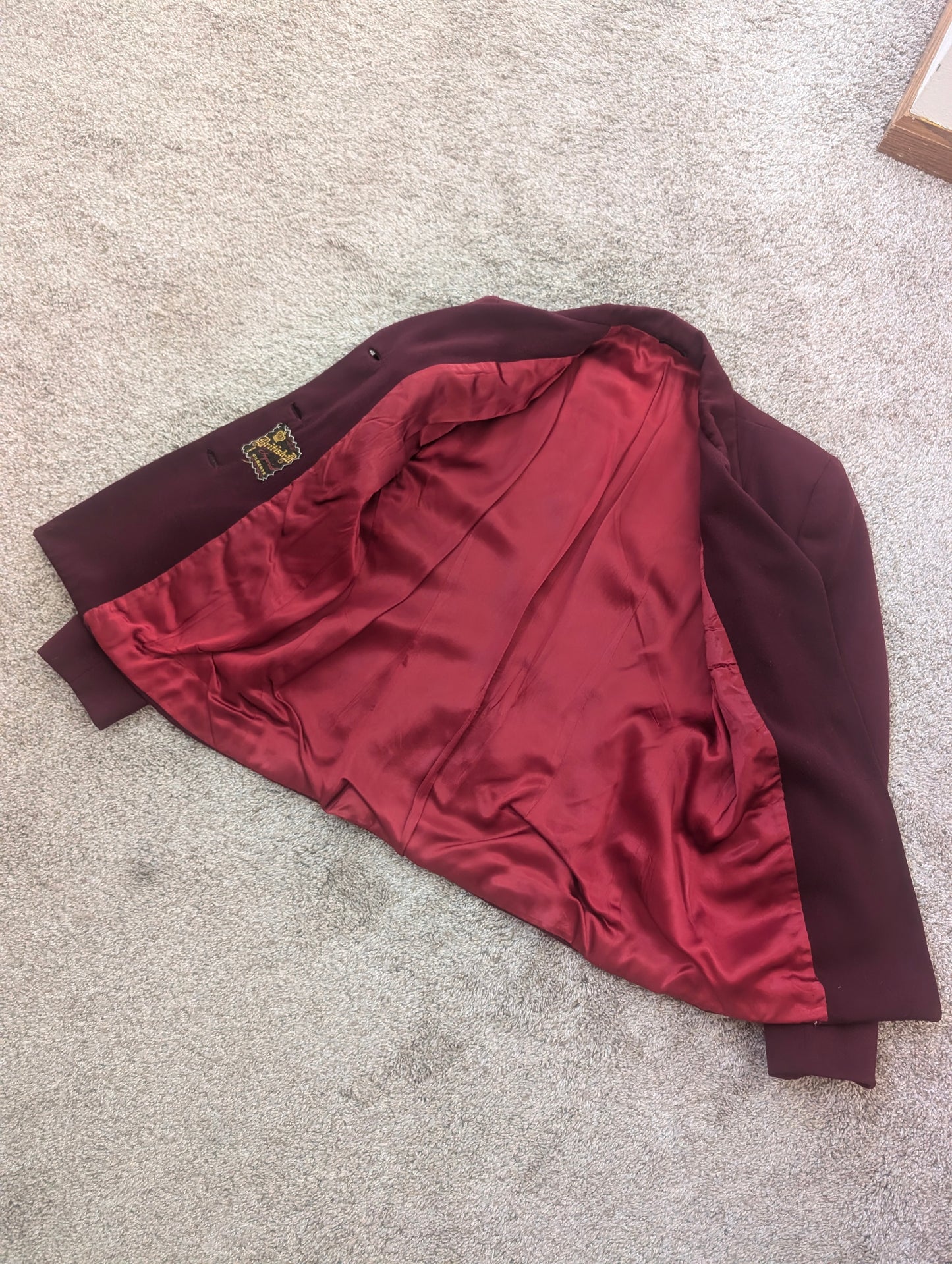 1940s burgundy skirt suit Suit Rad Bonnie's Vintage
