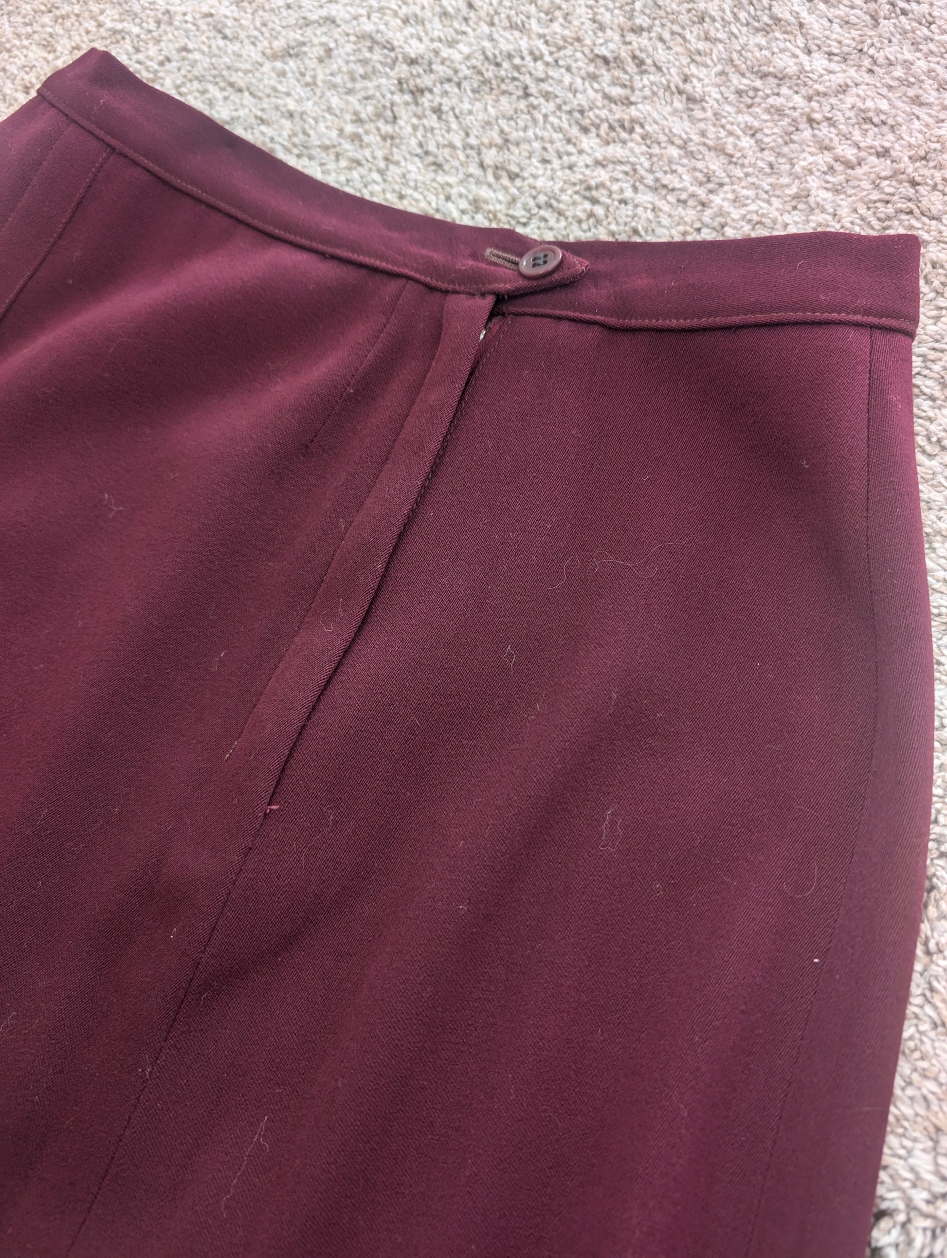 1940s burgundy skirt suit Suit Rad Bonnie's Vintage