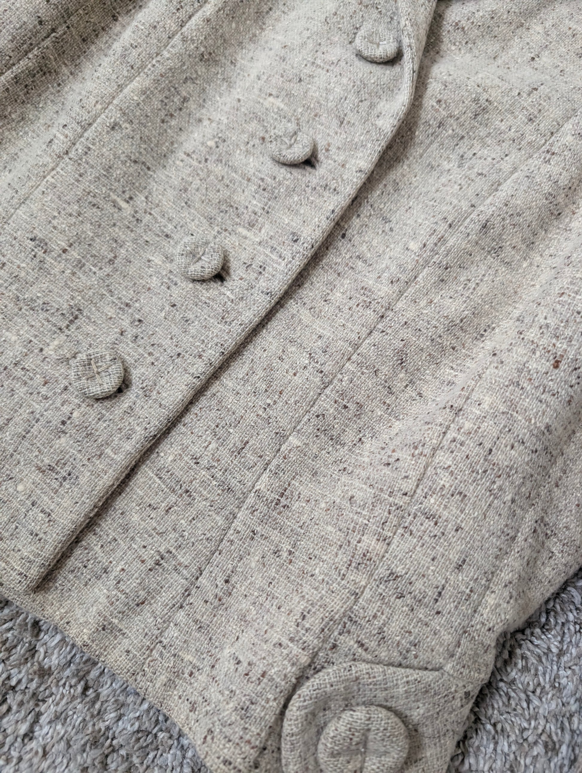 1950s wool blazer with fur collar Jacket Rad Bonnie's Vintage