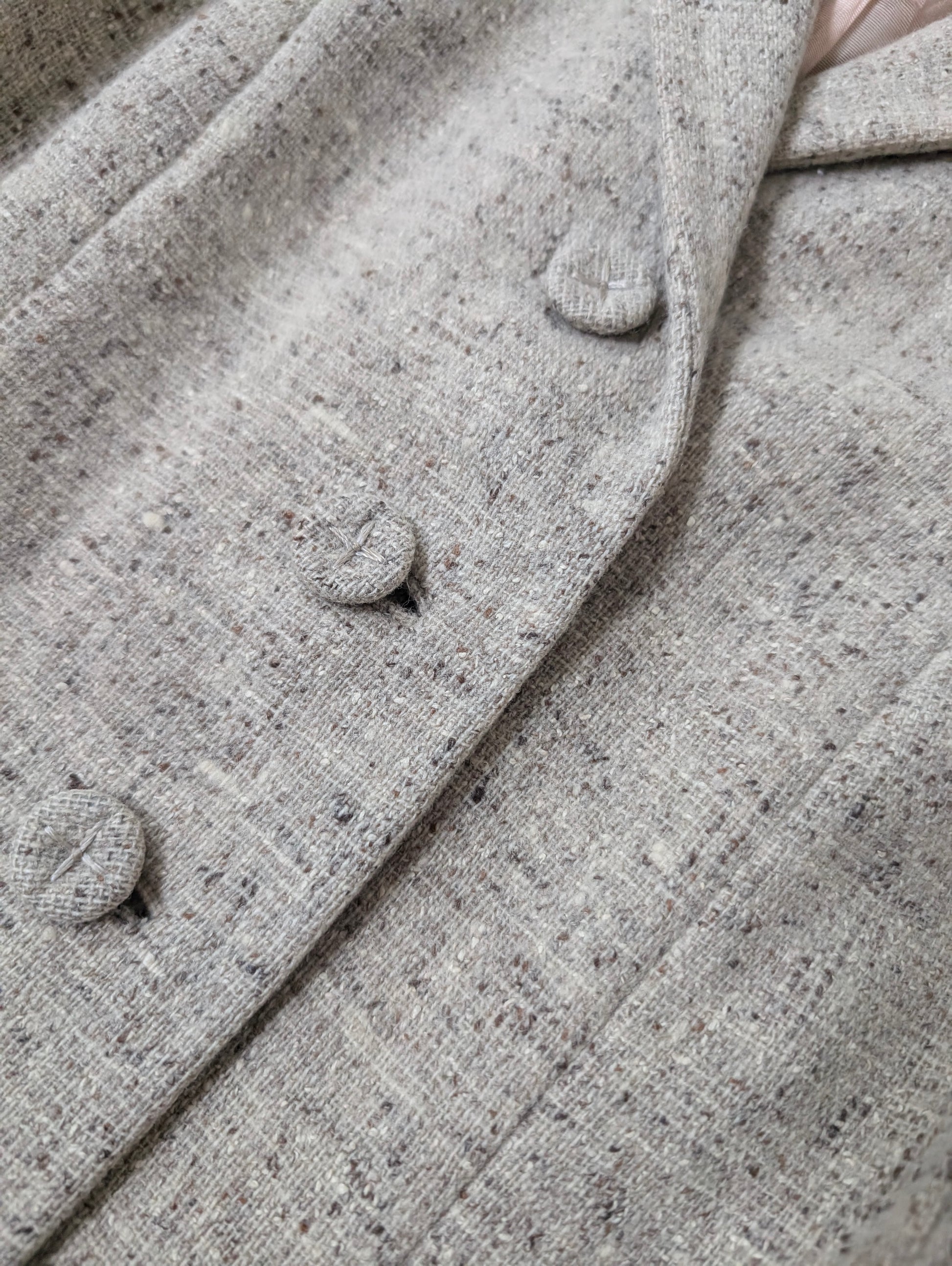 1950s wool blazer with fur collar Jacket Rad Bonnie's Vintage