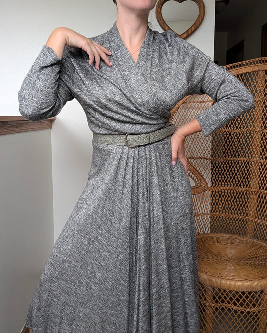 1980s rayon wrap dress Dress Rad Bonnie's Vintage
