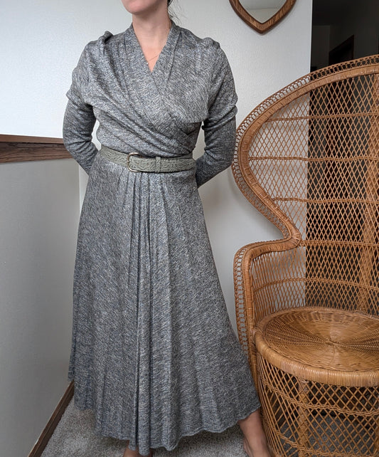 1980s rayon wrap dress Dress Rad Bonnie's Vintage