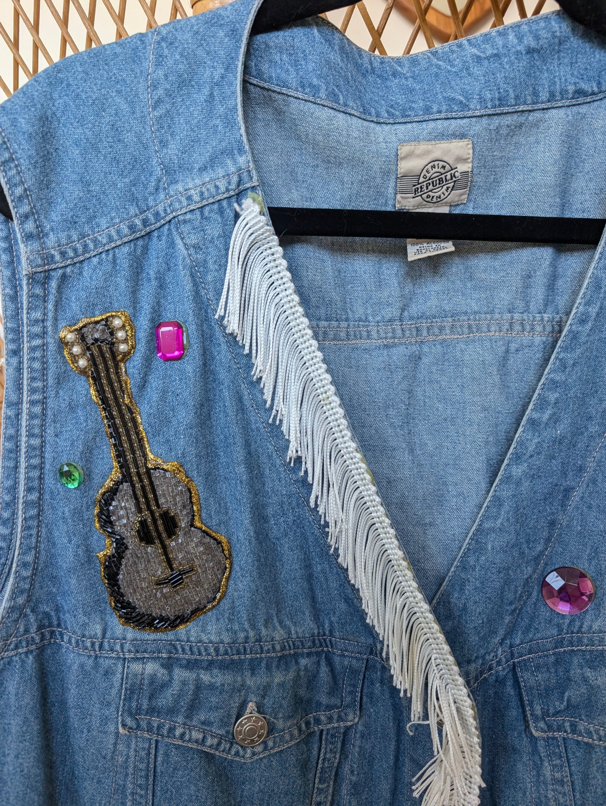 1990s Dolly Parton denim vest Vest Rad Bonnie's Vintage