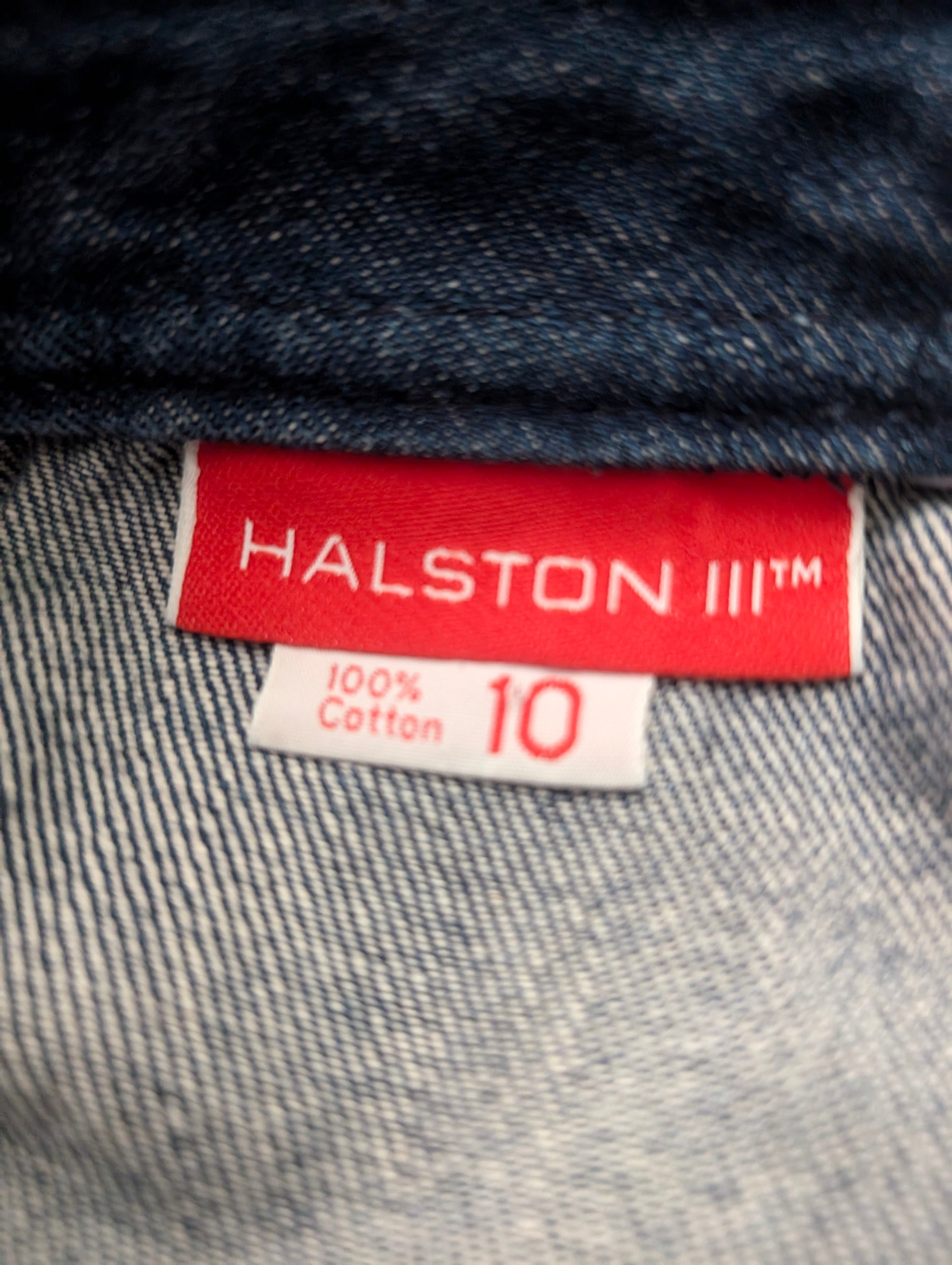 1980s Halston denim midi skirt Skirt Rad Bonnie's Vintage