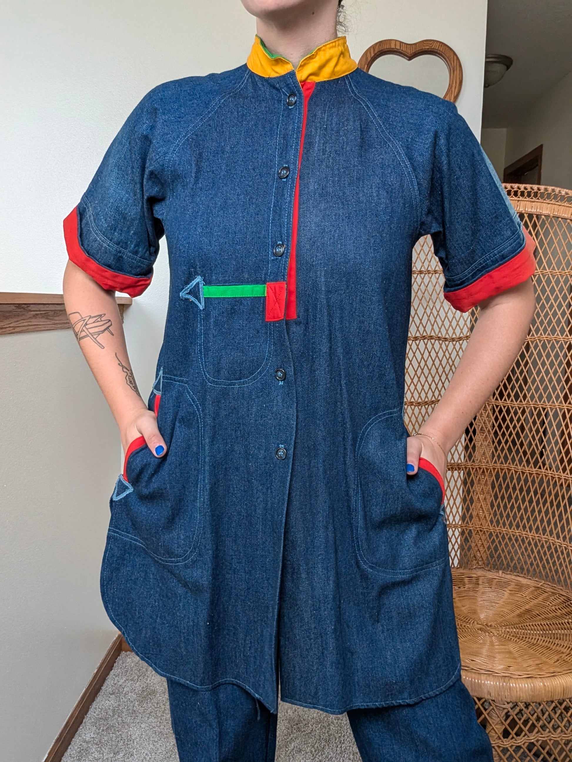 1970s colorful denim set Set Rad Bonnie's Vintage