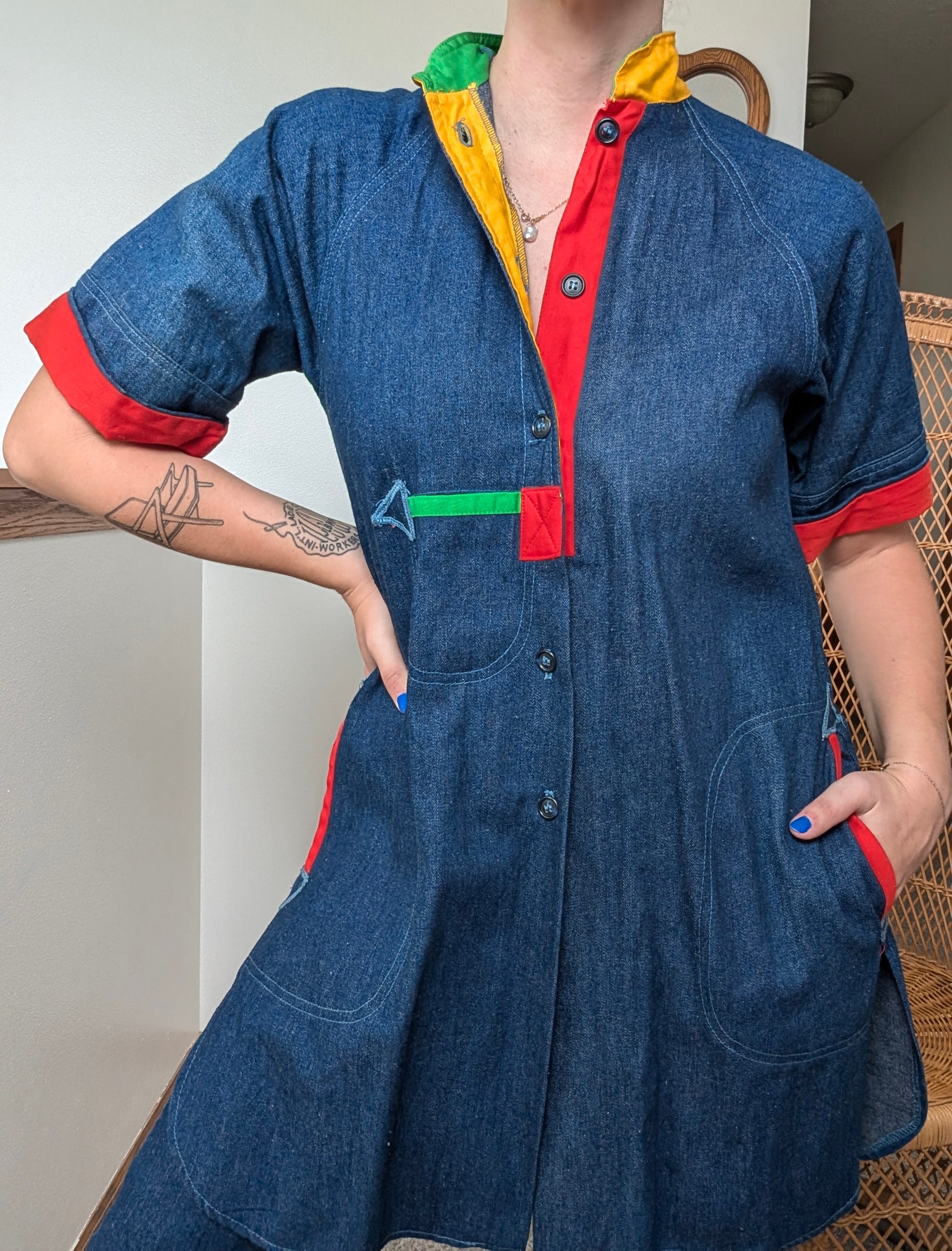 1970s colorful denim set Set Rad Bonnie's Vintage