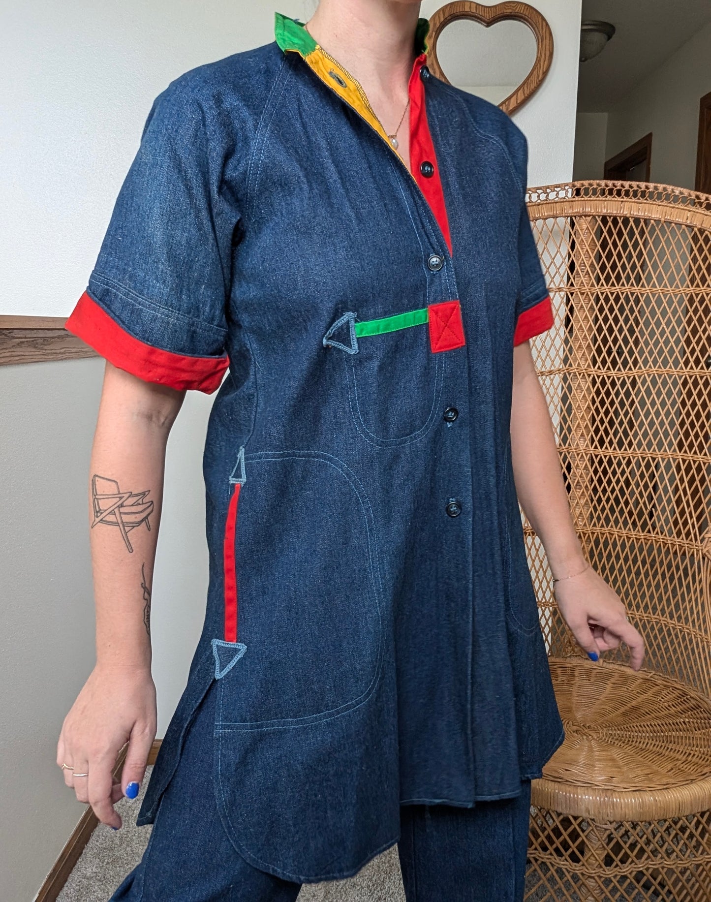 1970s colorful denim set Set Rad Bonnie's Vintage