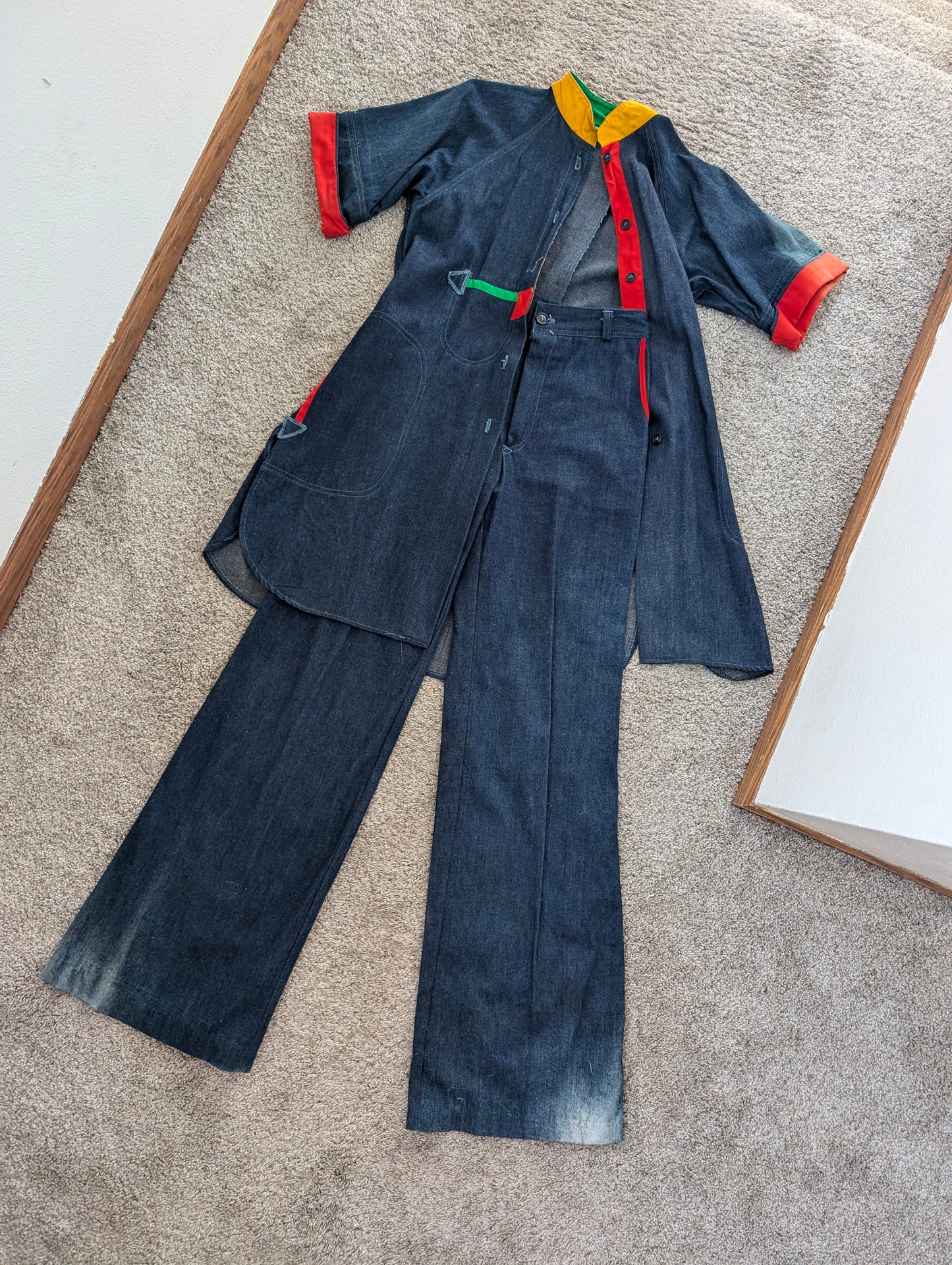 1970s colorful denim set Set Rad Bonnie's Vintage