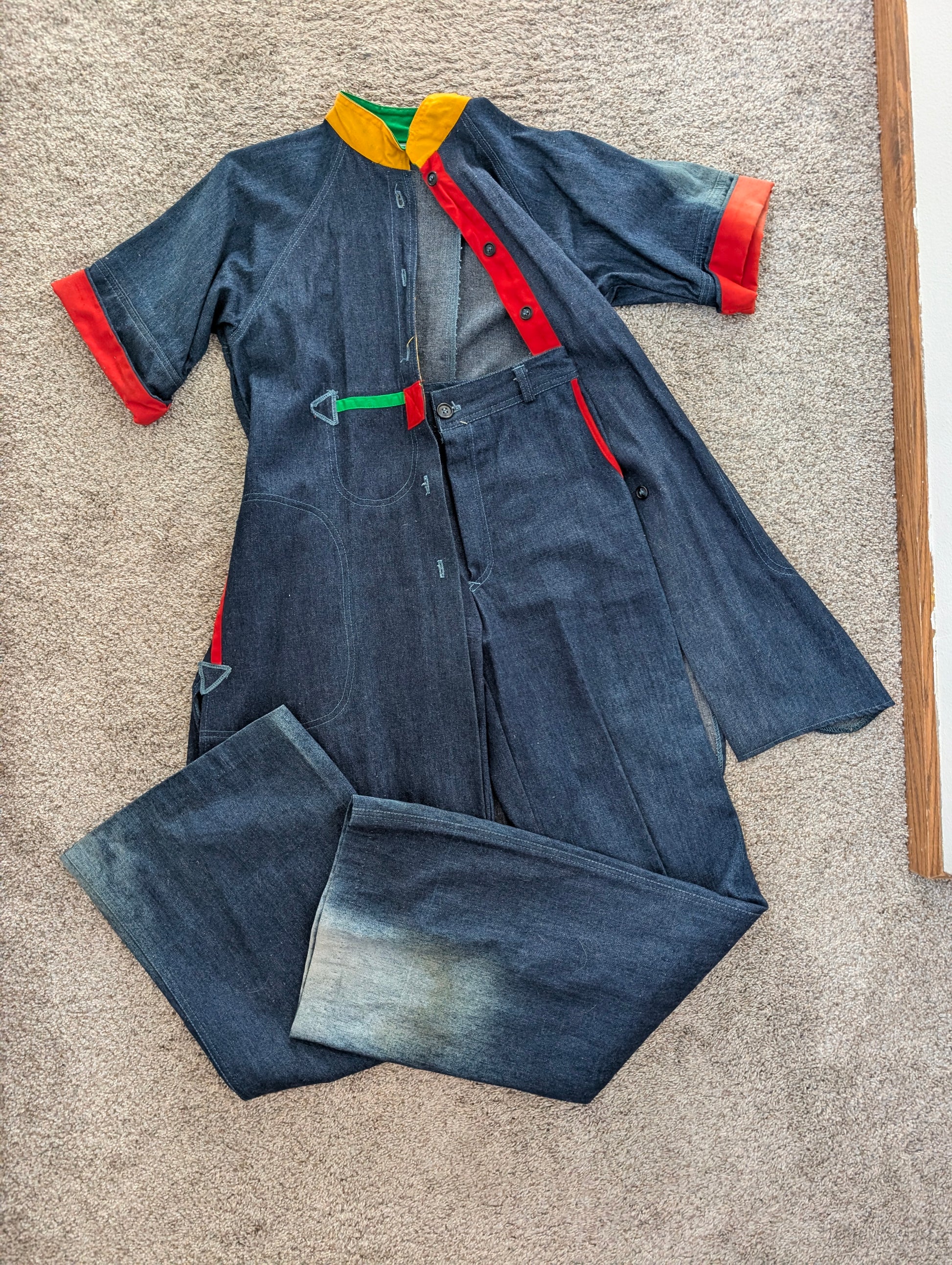 1970s colorful denim set Set Rad Bonnie's Vintage