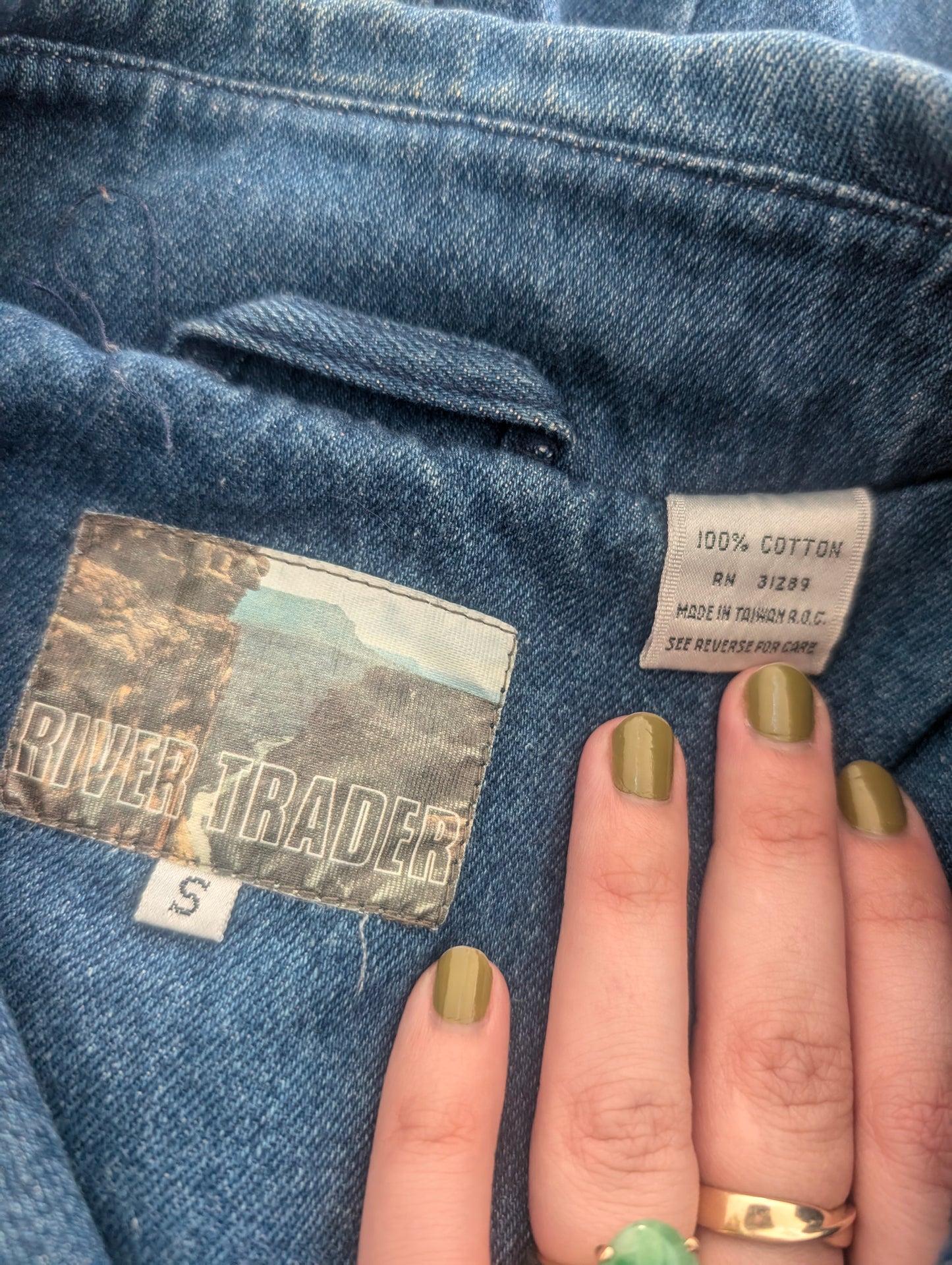 1990s denim duster jacket