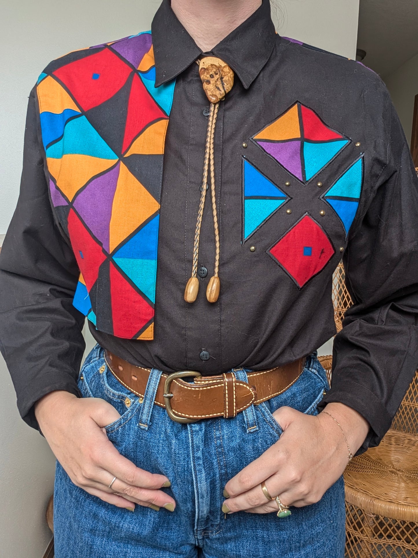 1960s wood bolo tie Bolo tie Rad Bonnie's Vintage