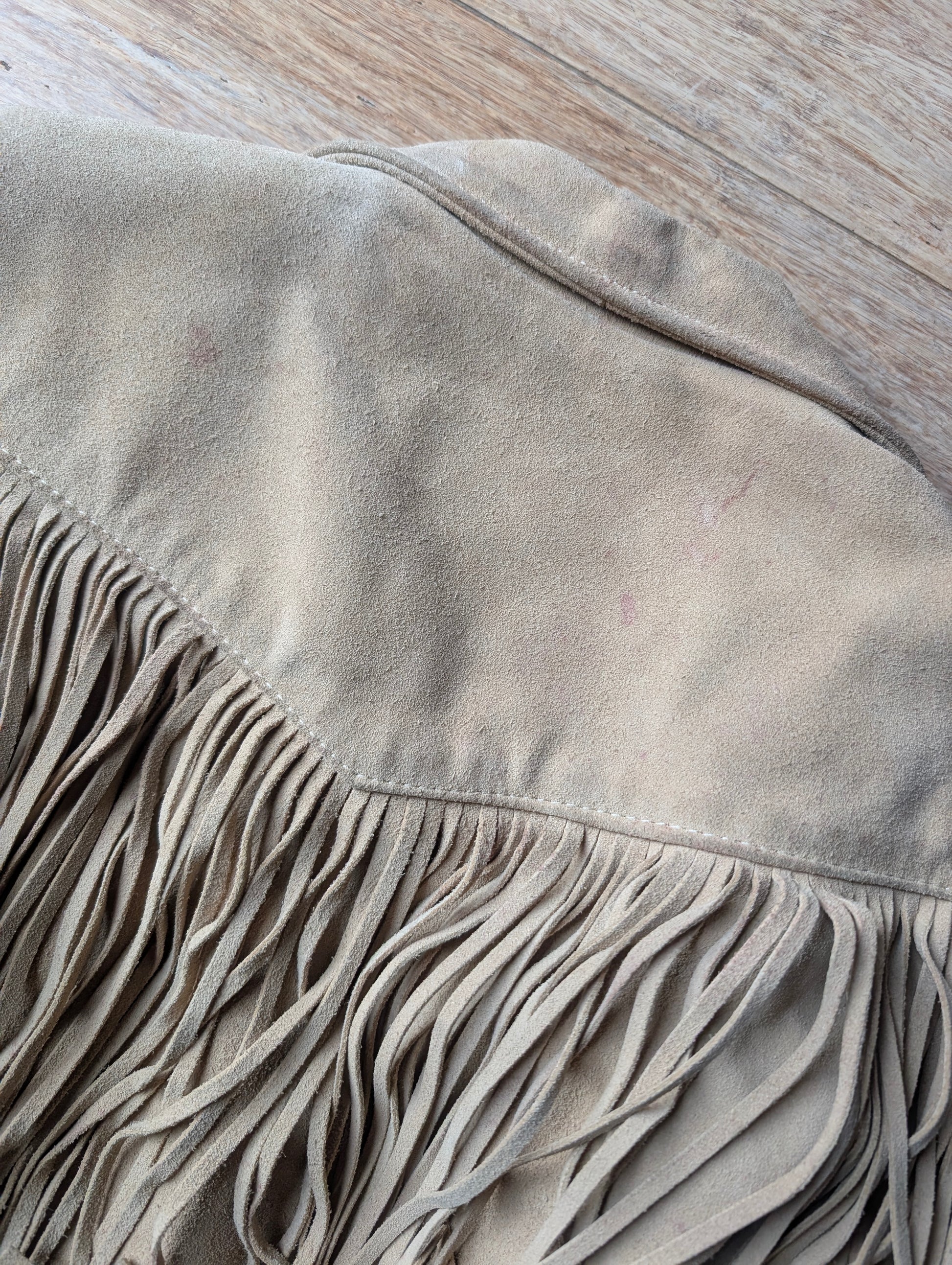 1970s fringe leather jacket Jacket Rad Bonnie's Vintage
