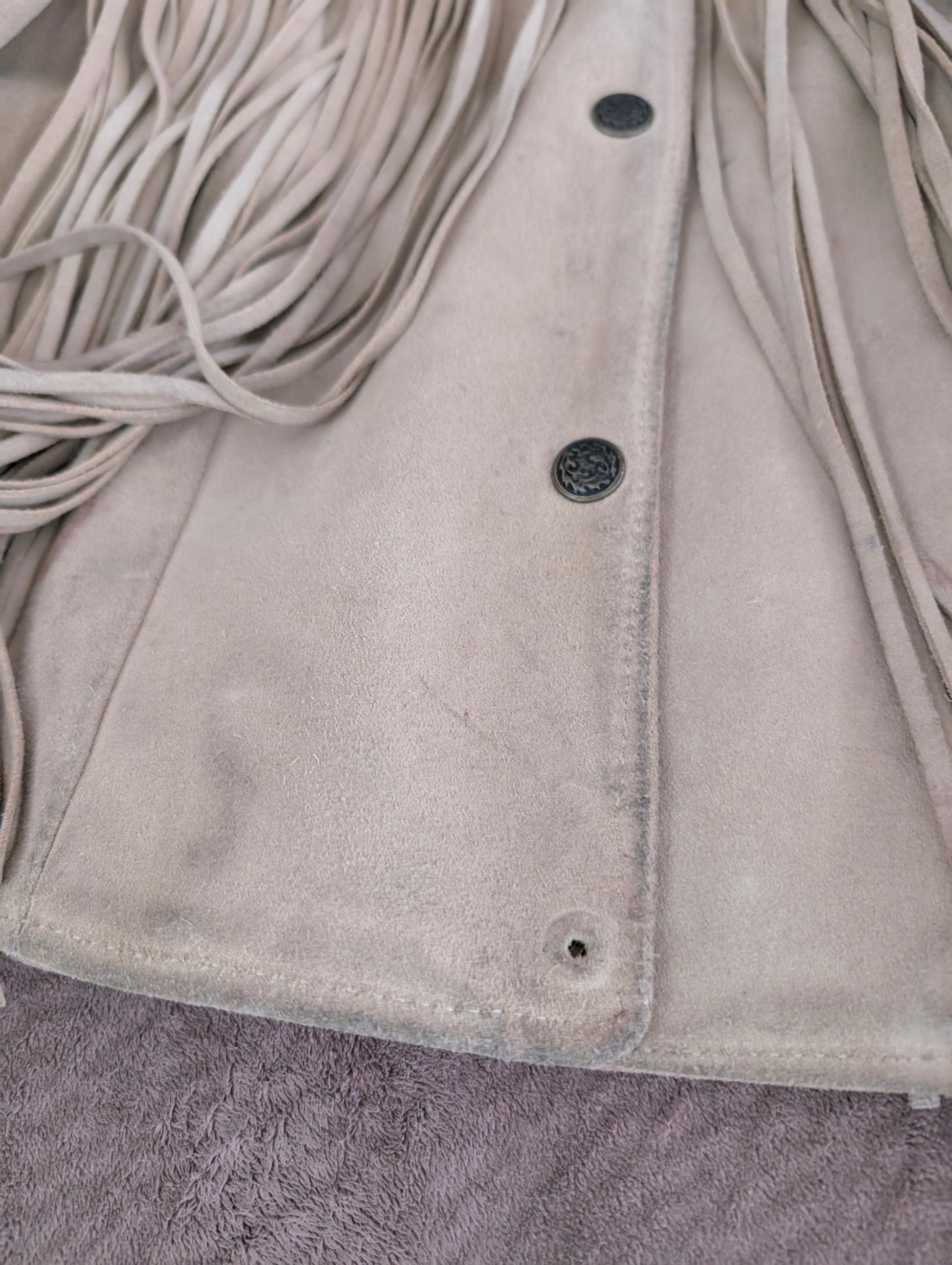 1970s fringe leather jacket Jacket Rad Bonnie's Vintage