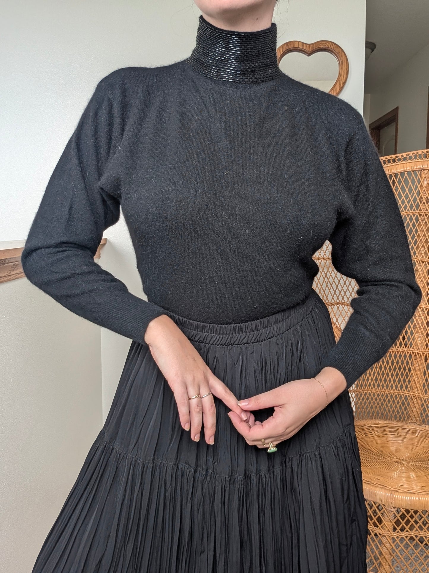 2000s sequin turtleneck