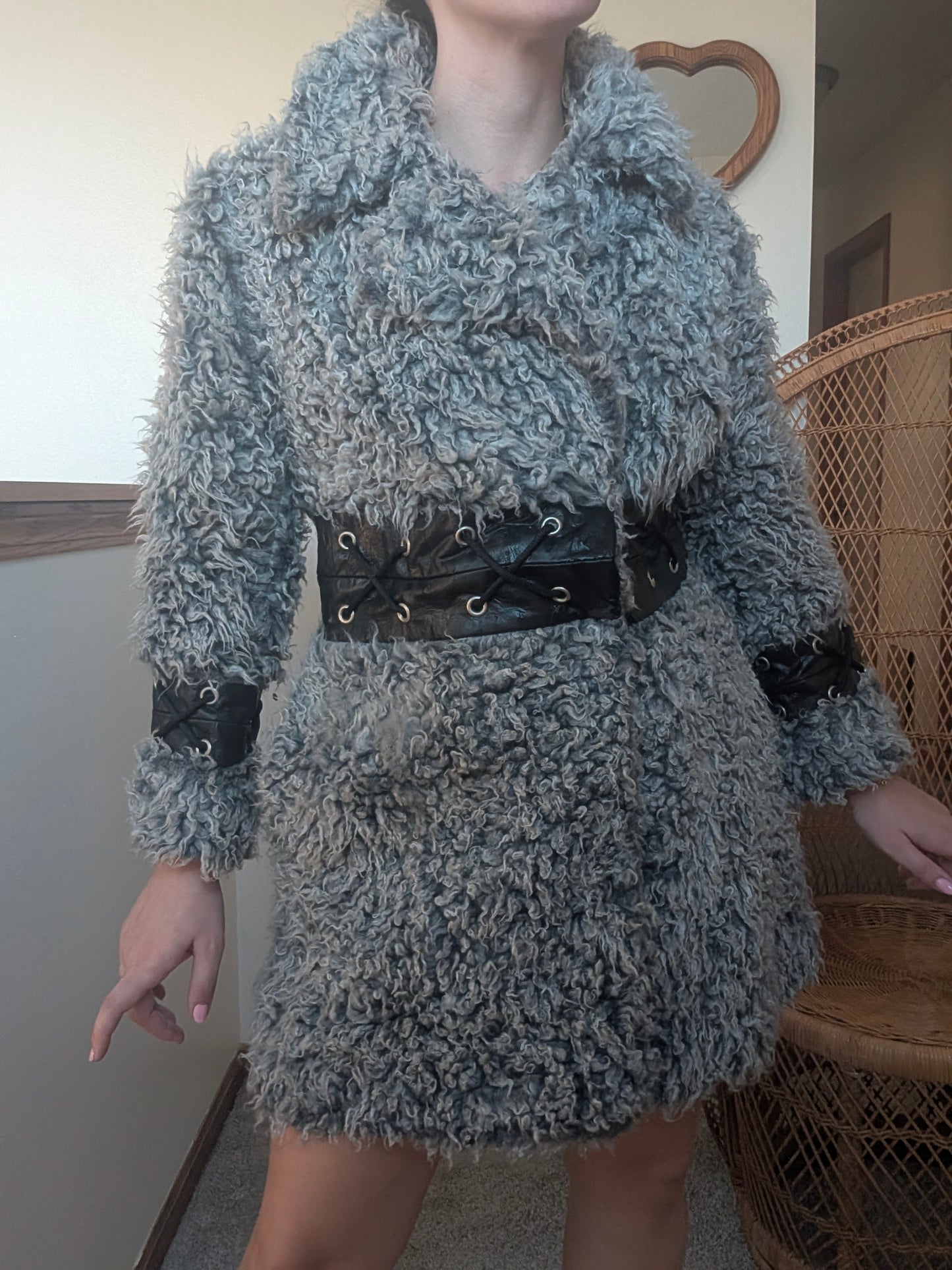 1980s curly lamb coat Coat Rad Bonnie's Vintage