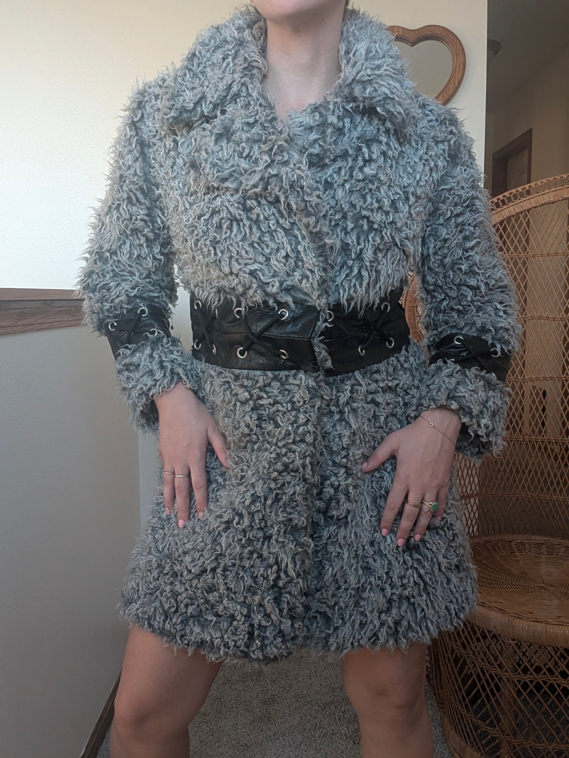 1980s curly lamb coat Coat Rad Bonnie's Vintage