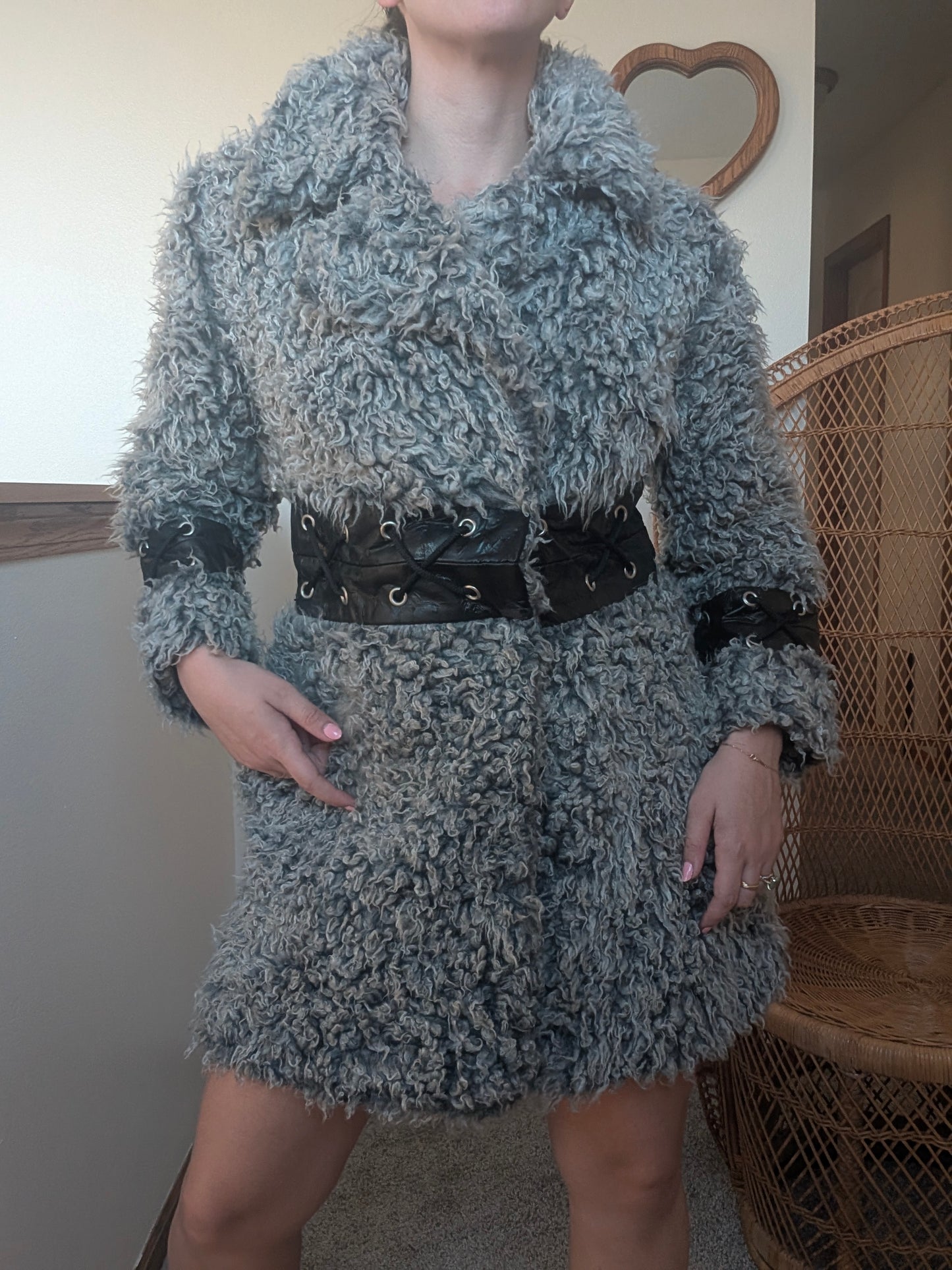 1980s curly lamb coat Coat Rad Bonnie's Vintage