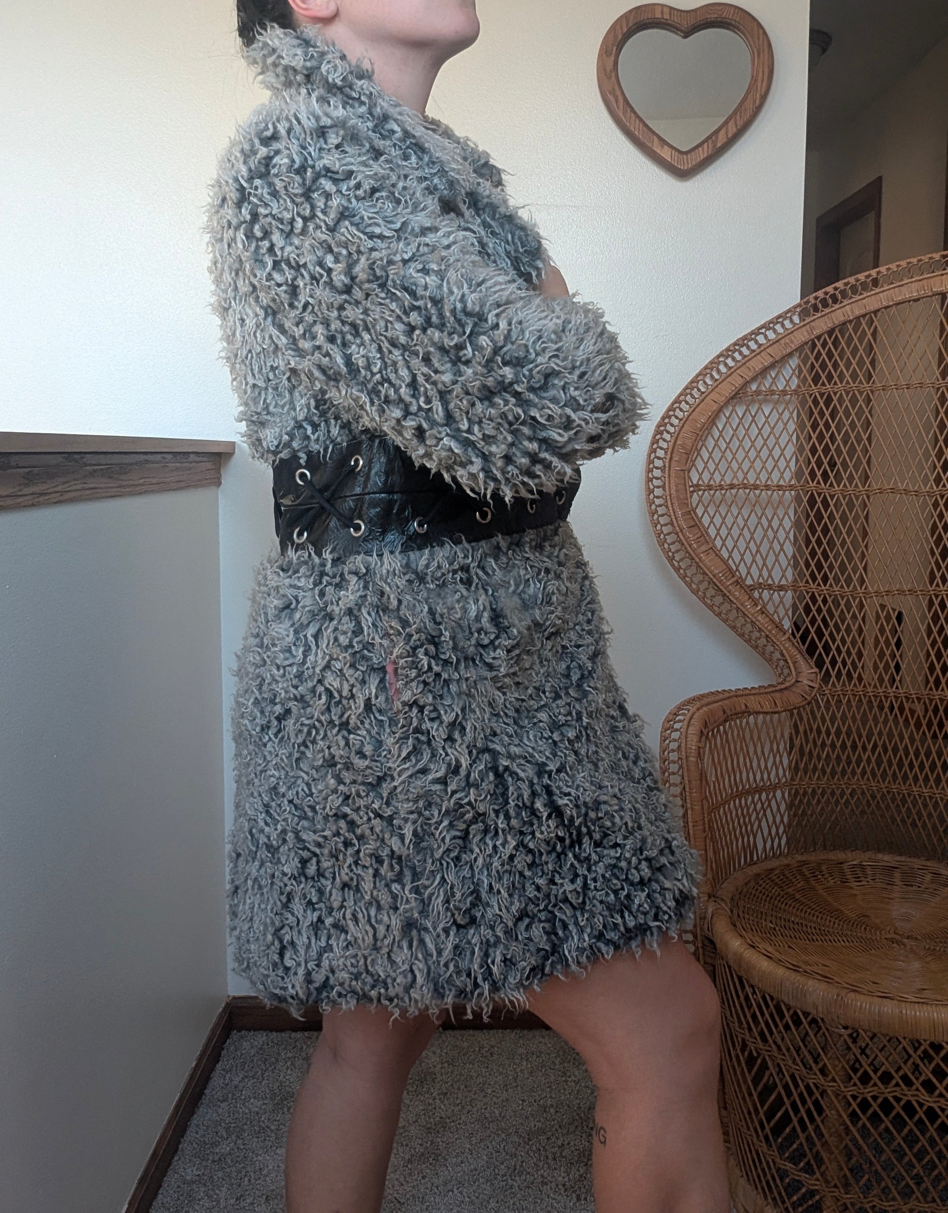 1980s curly lamb coat Coat Rad Bonnie's Vintage