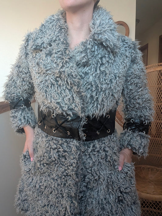 1980s curly lamb coat Coat Rad Bonnie's Vintage