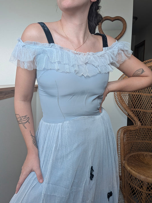 1930s ice blue dress Dress Rad Bonnie's Vintage