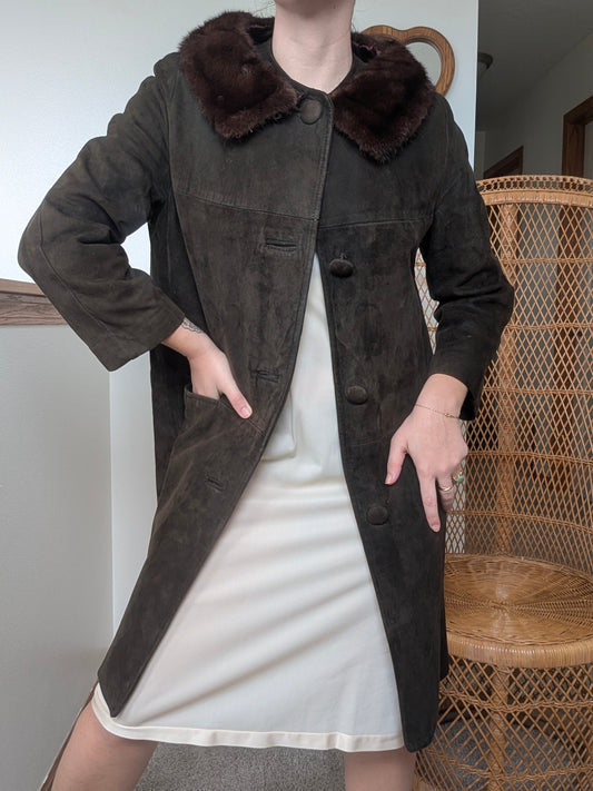 1960s suede coat Coat Rad Bonnie's Vintage