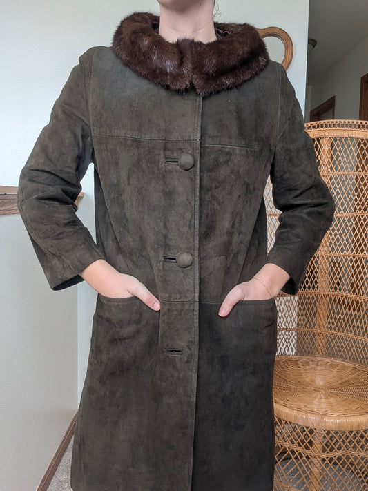1960s suede coat Coat Rad Bonnie's Vintage