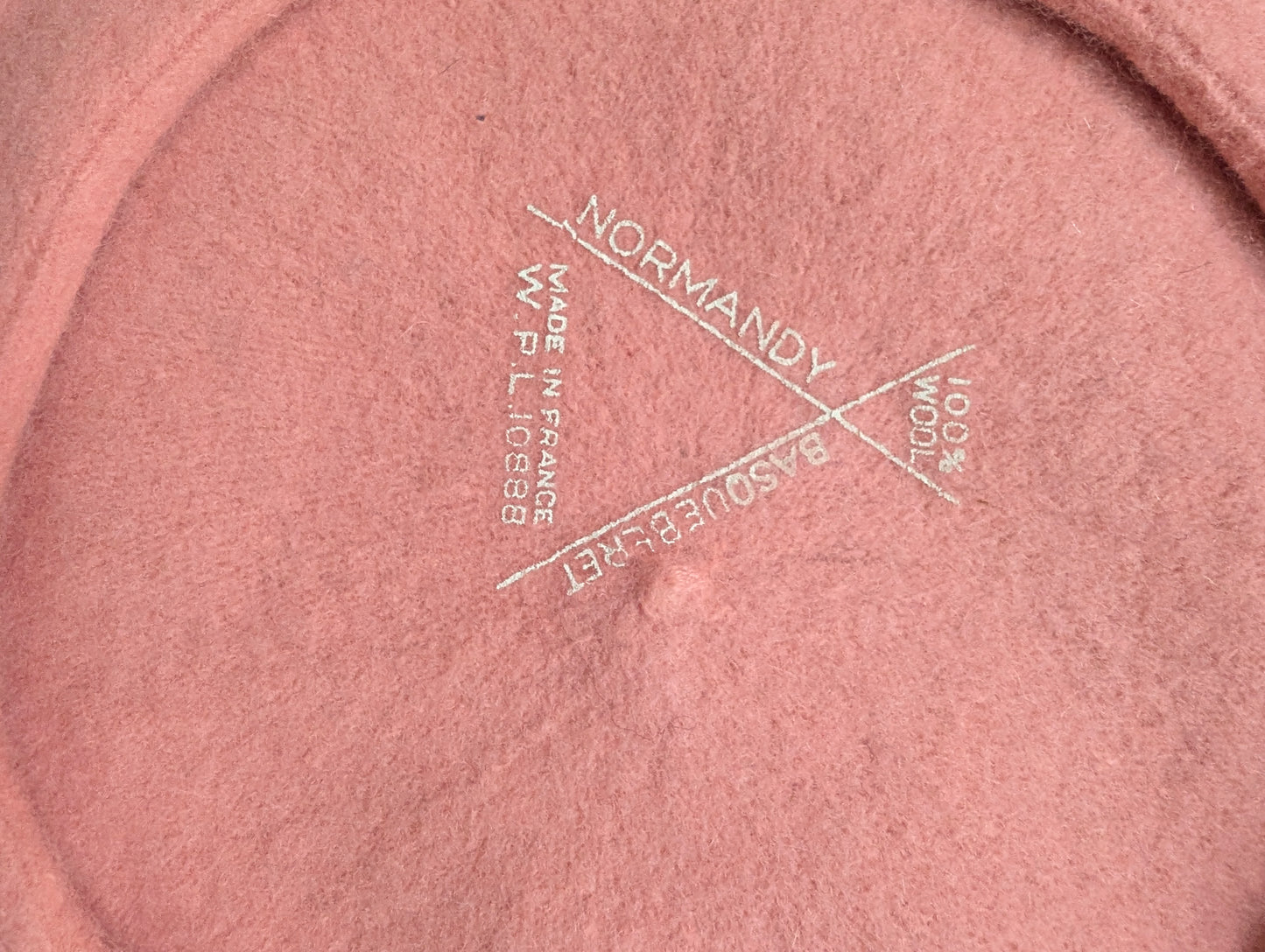 1970s baby pink wool beret hat Rad Bonnie's Vintage
