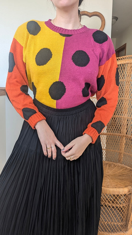 1980s polka dot sweater