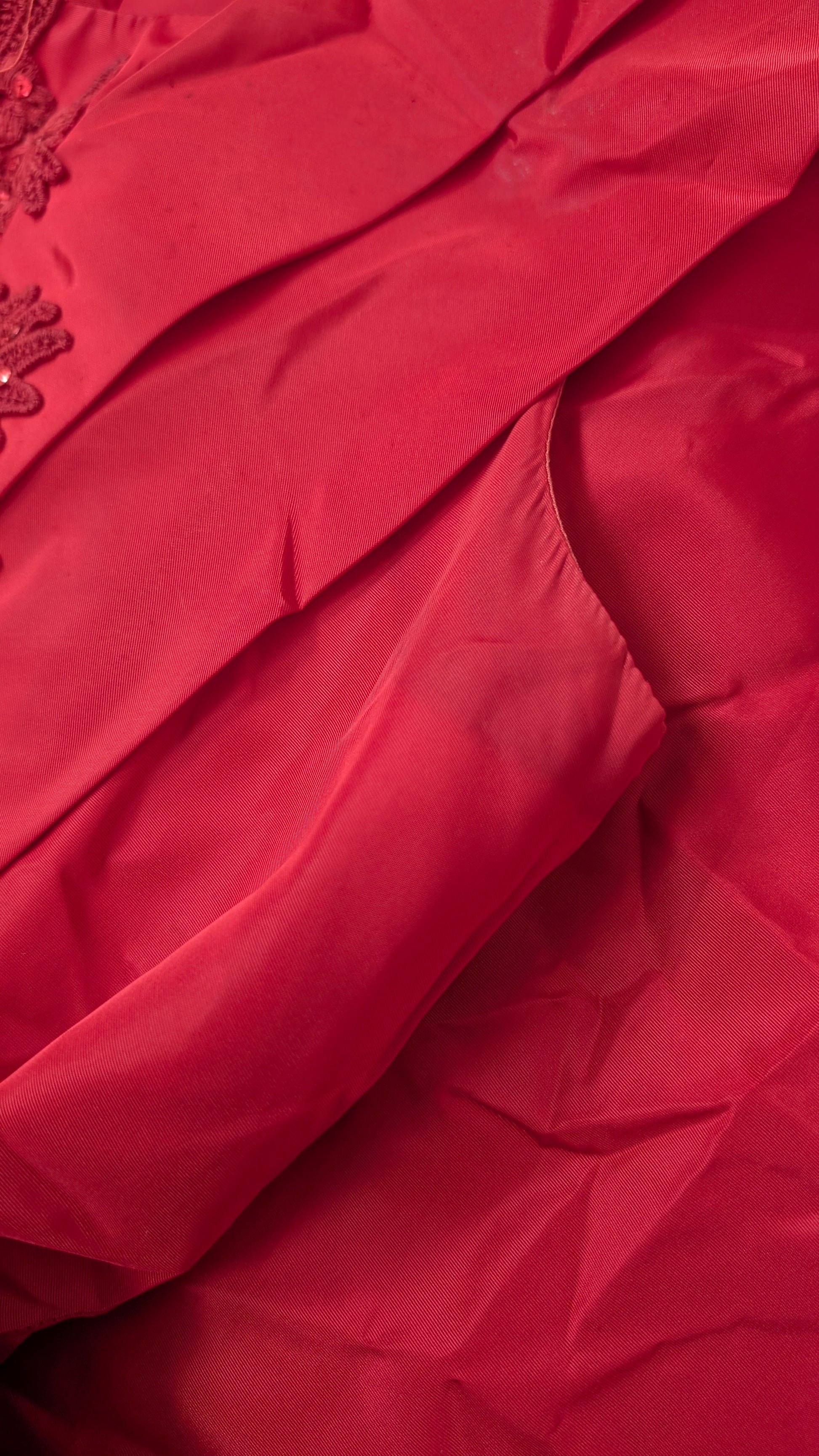 1980s red gown Dress Rad Bonnie's Vintage