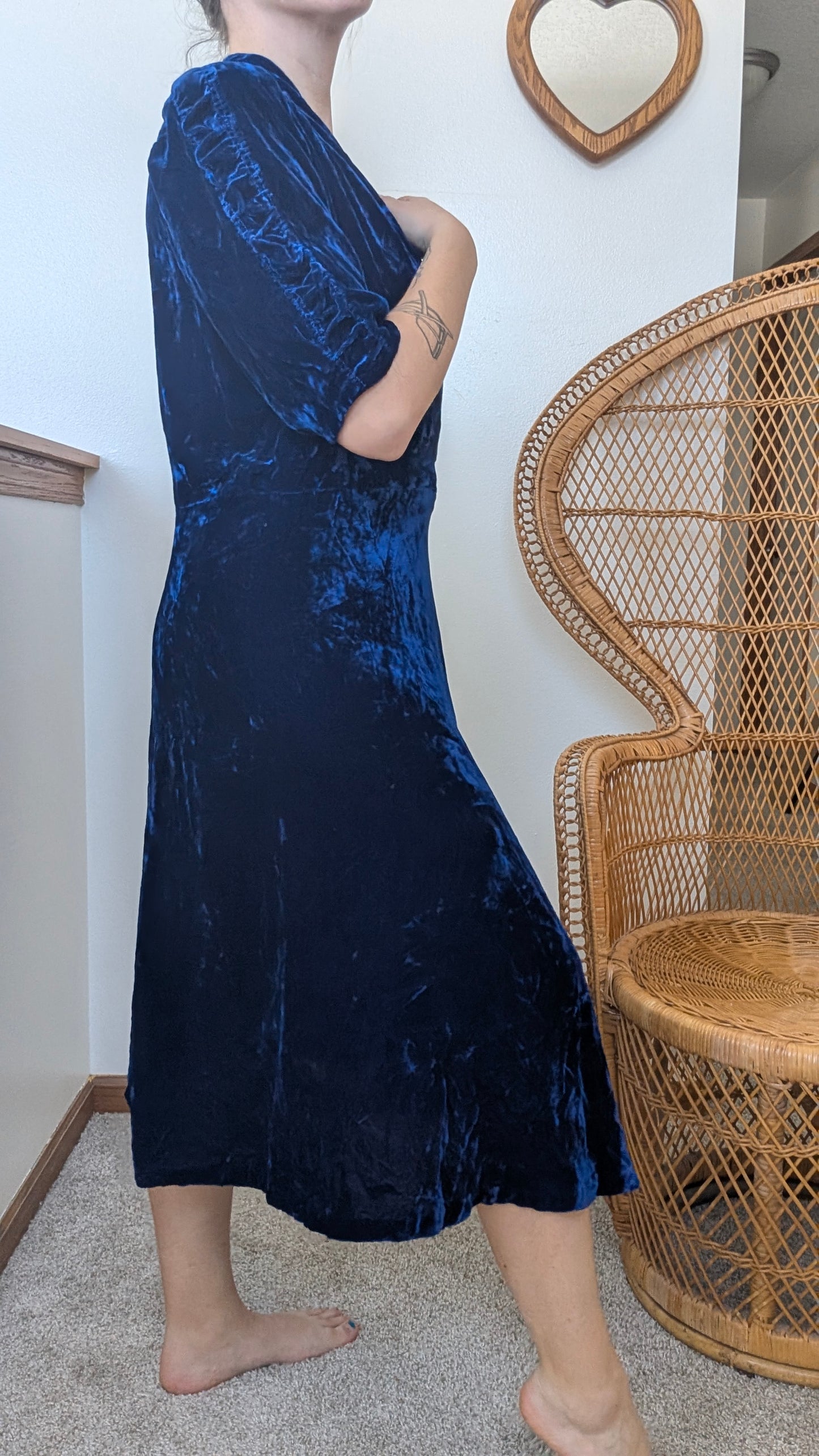 1930s velvet dress
