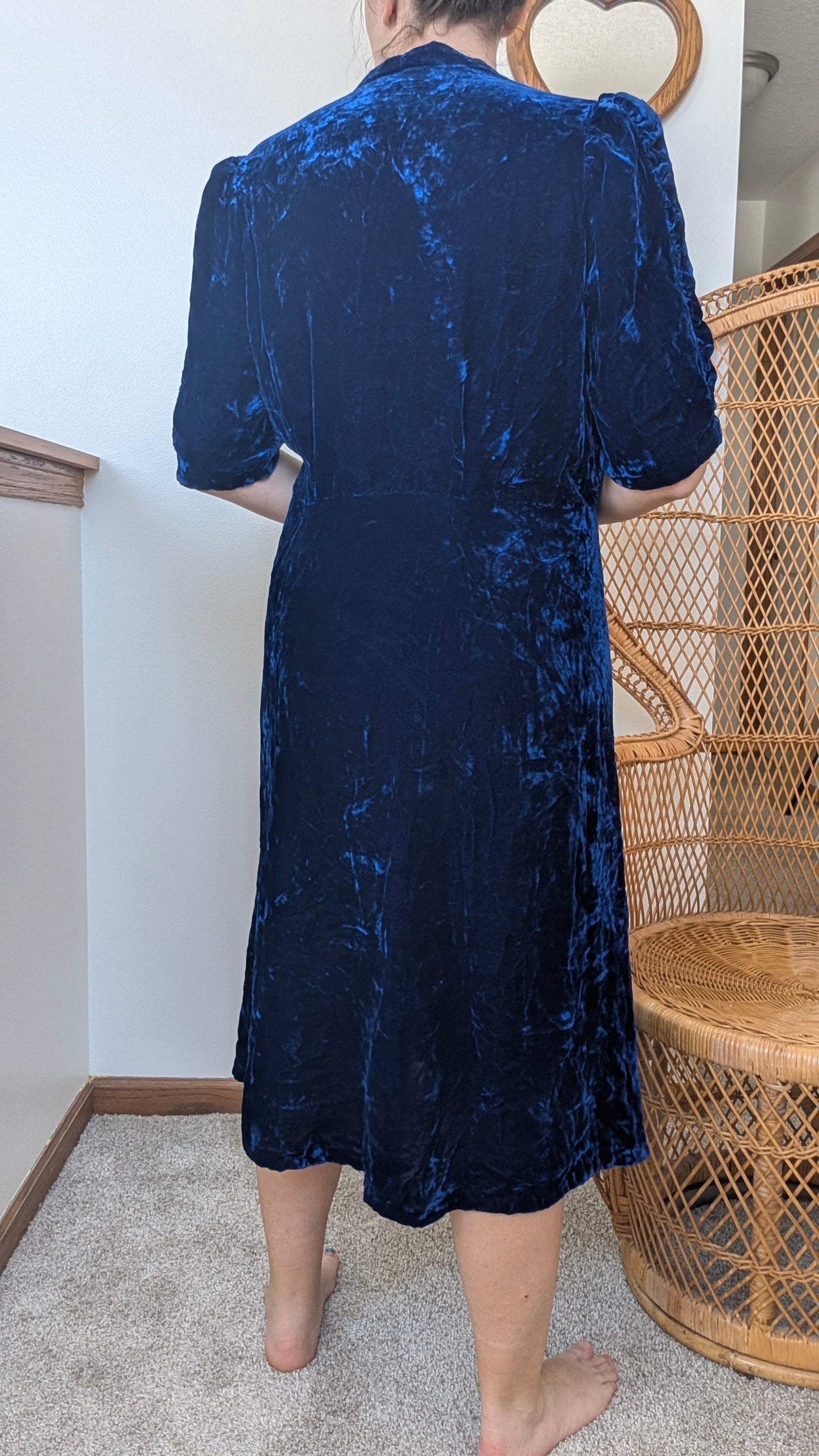 1930s velvet dress