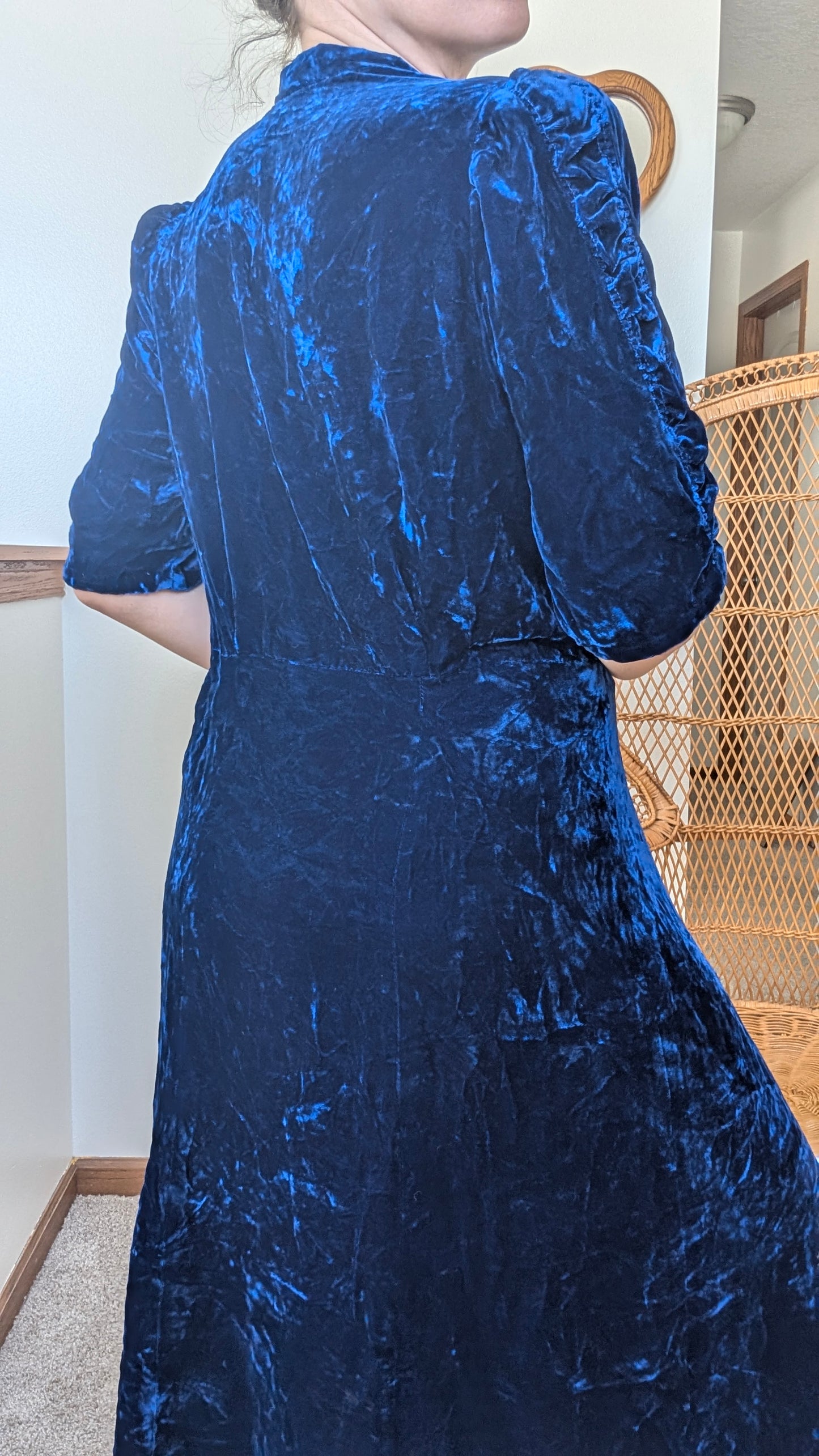 1930s velvet dress