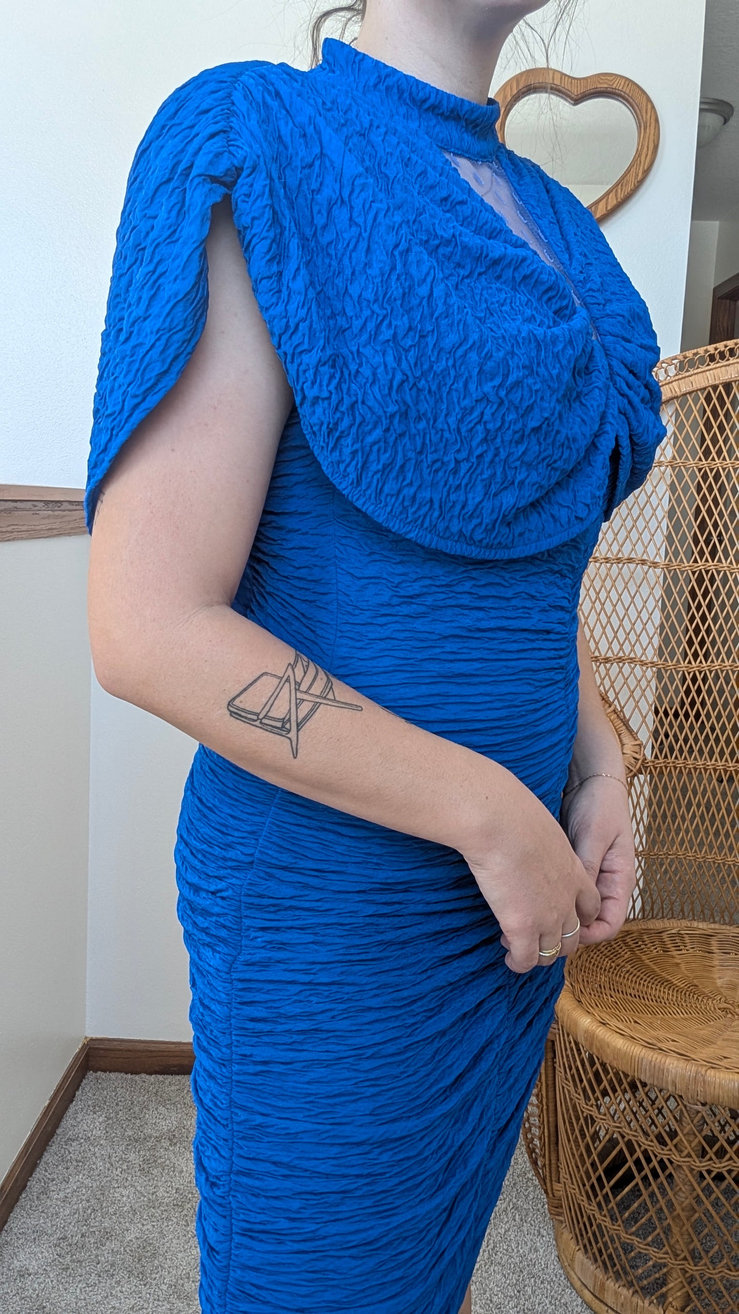 1980s ruched party dress