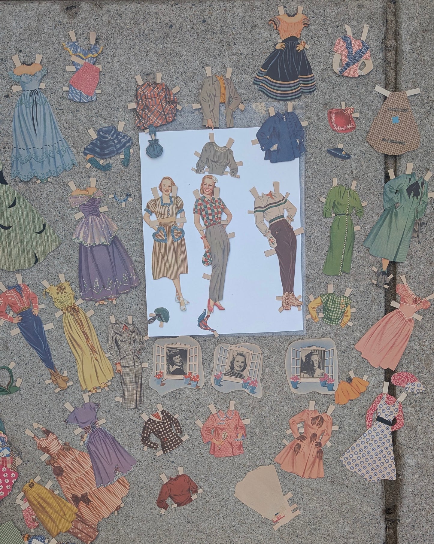 Vintage June Allyson paper doll set