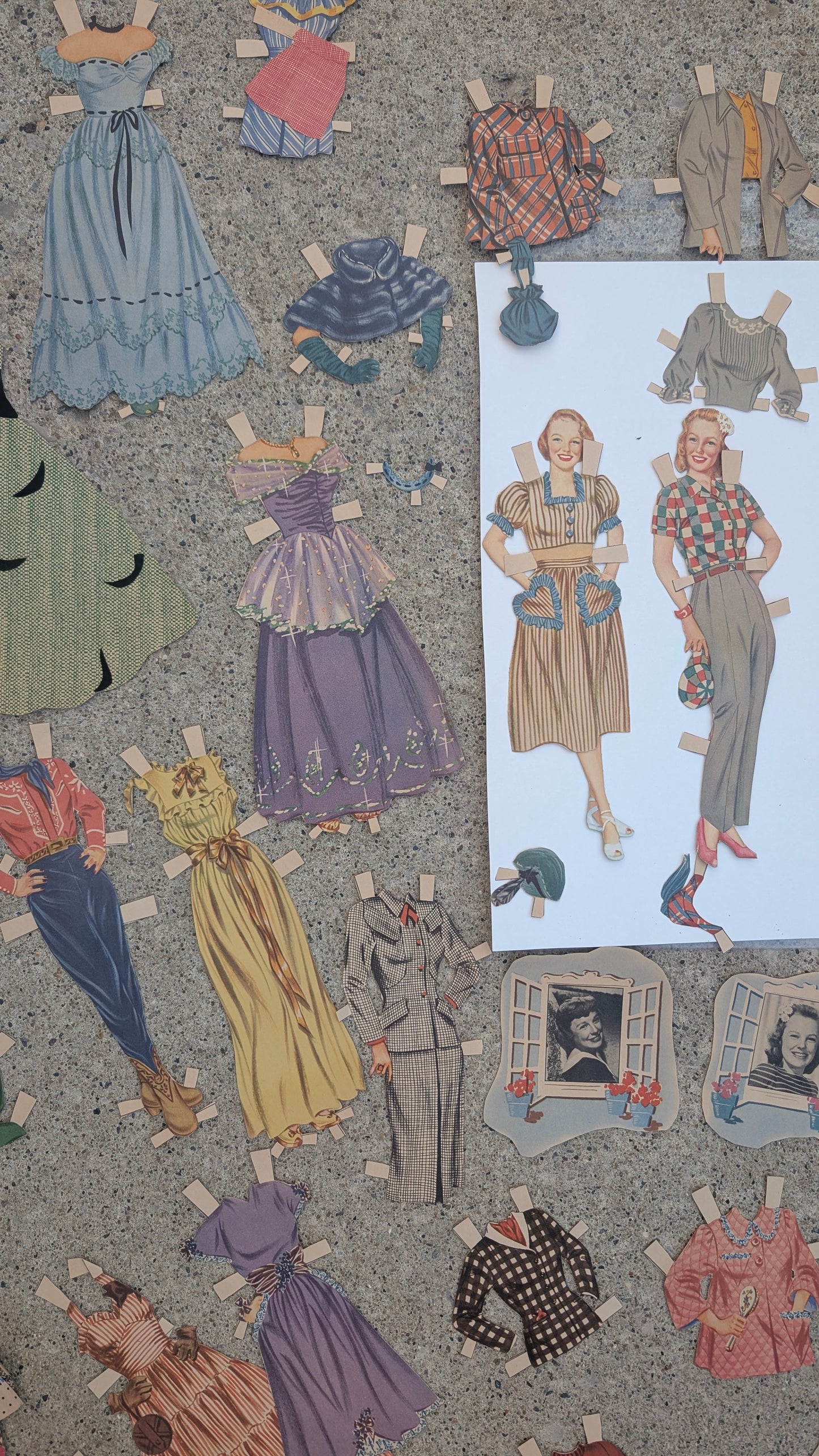Vintage June Allyson paper doll set