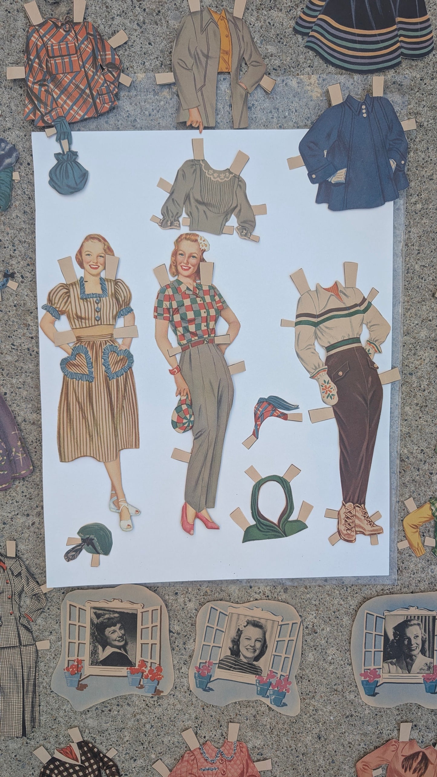 Vintage June Allyson paper doll set