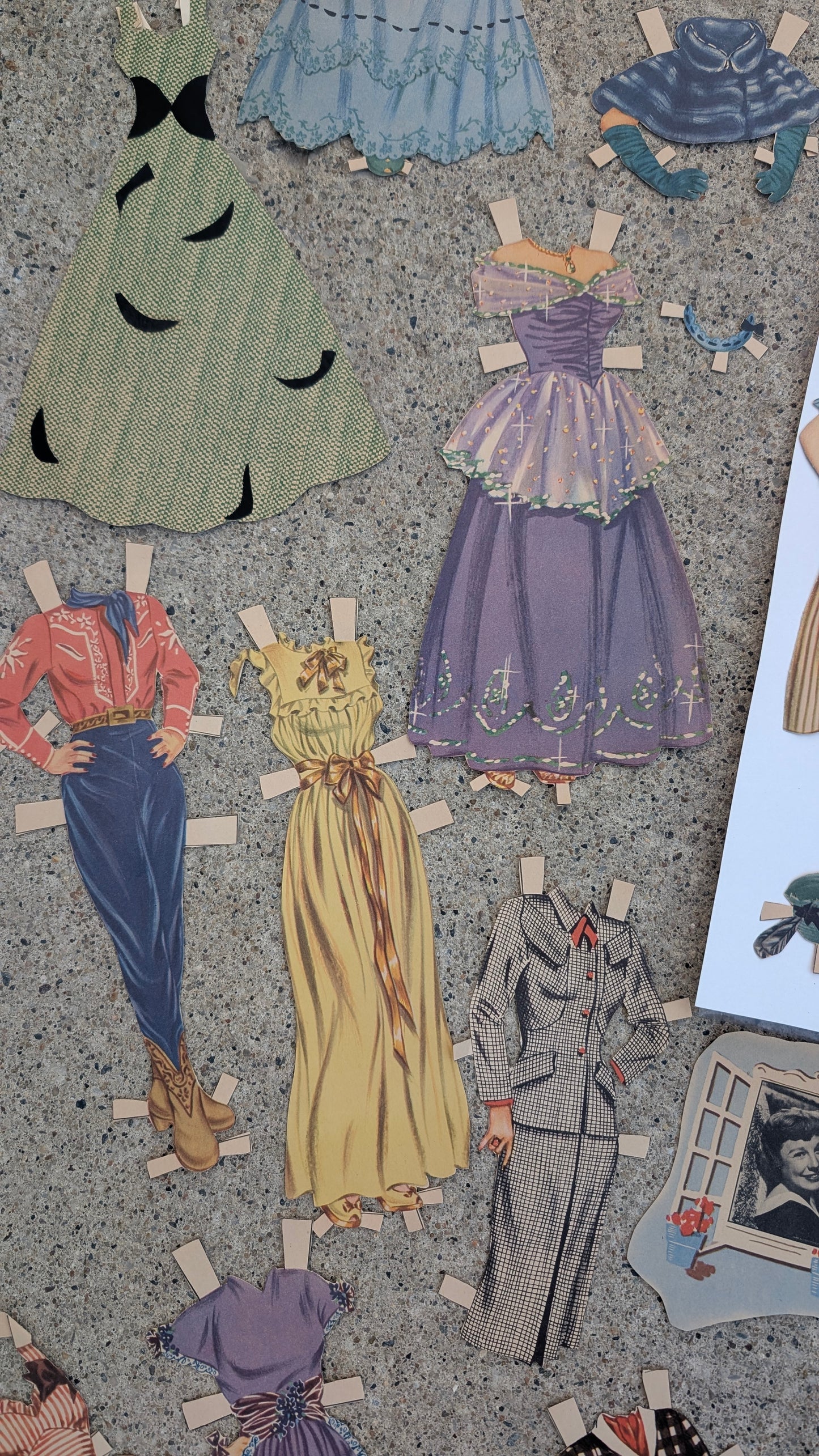 Vintage June Allyson paper doll set