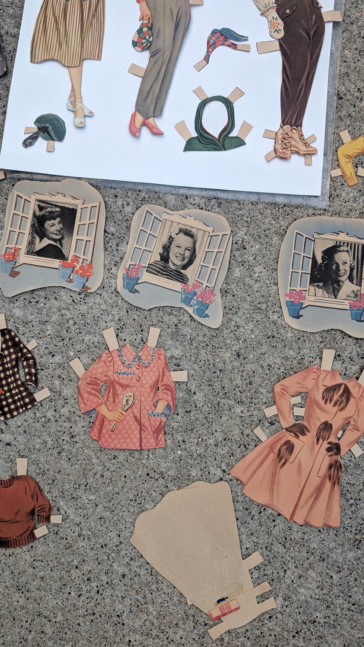 Vintage June Allyson paper doll set