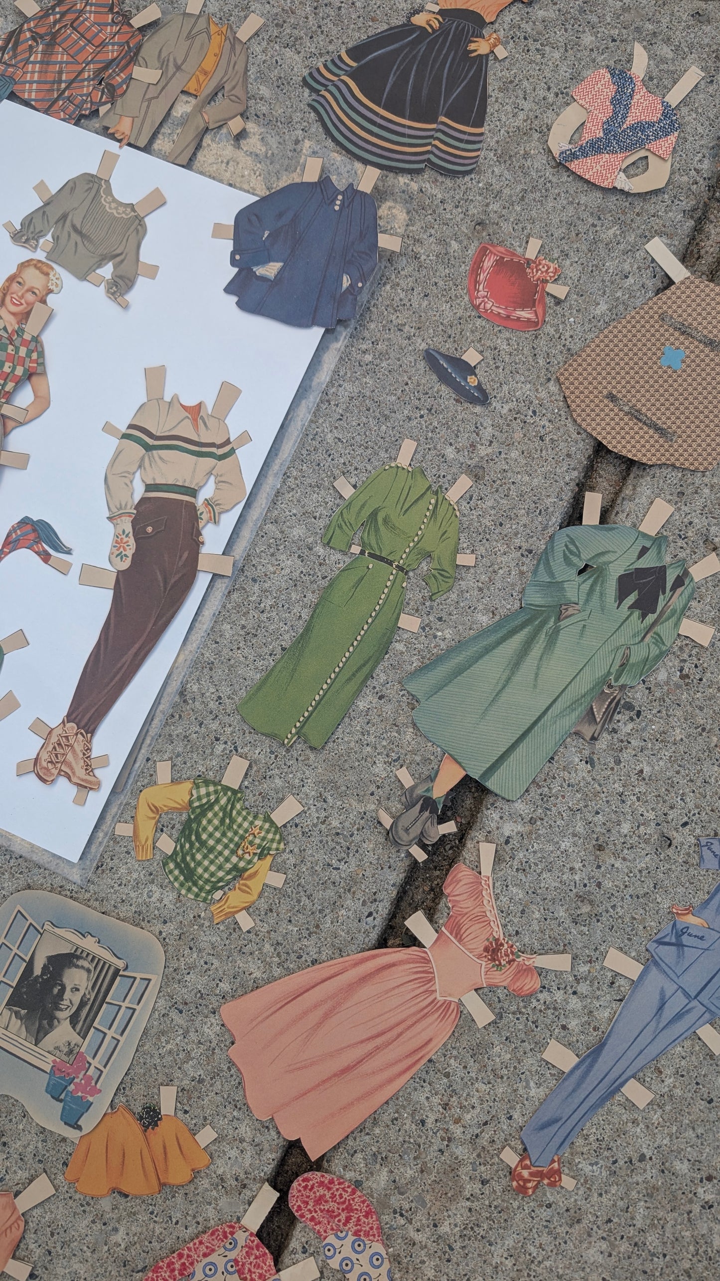 Vintage June Allyson paper doll set