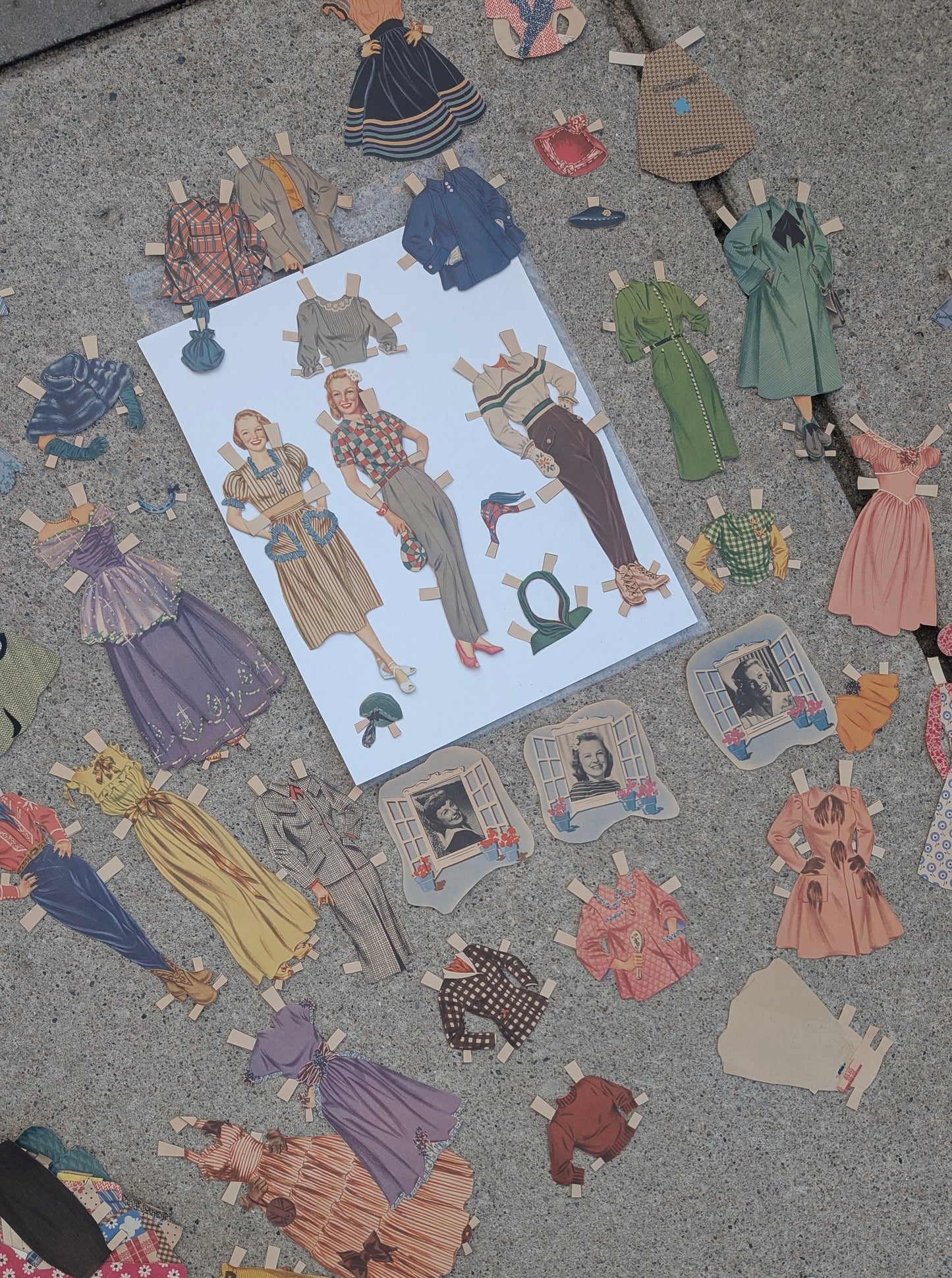 Vintage June Allyson paper doll set