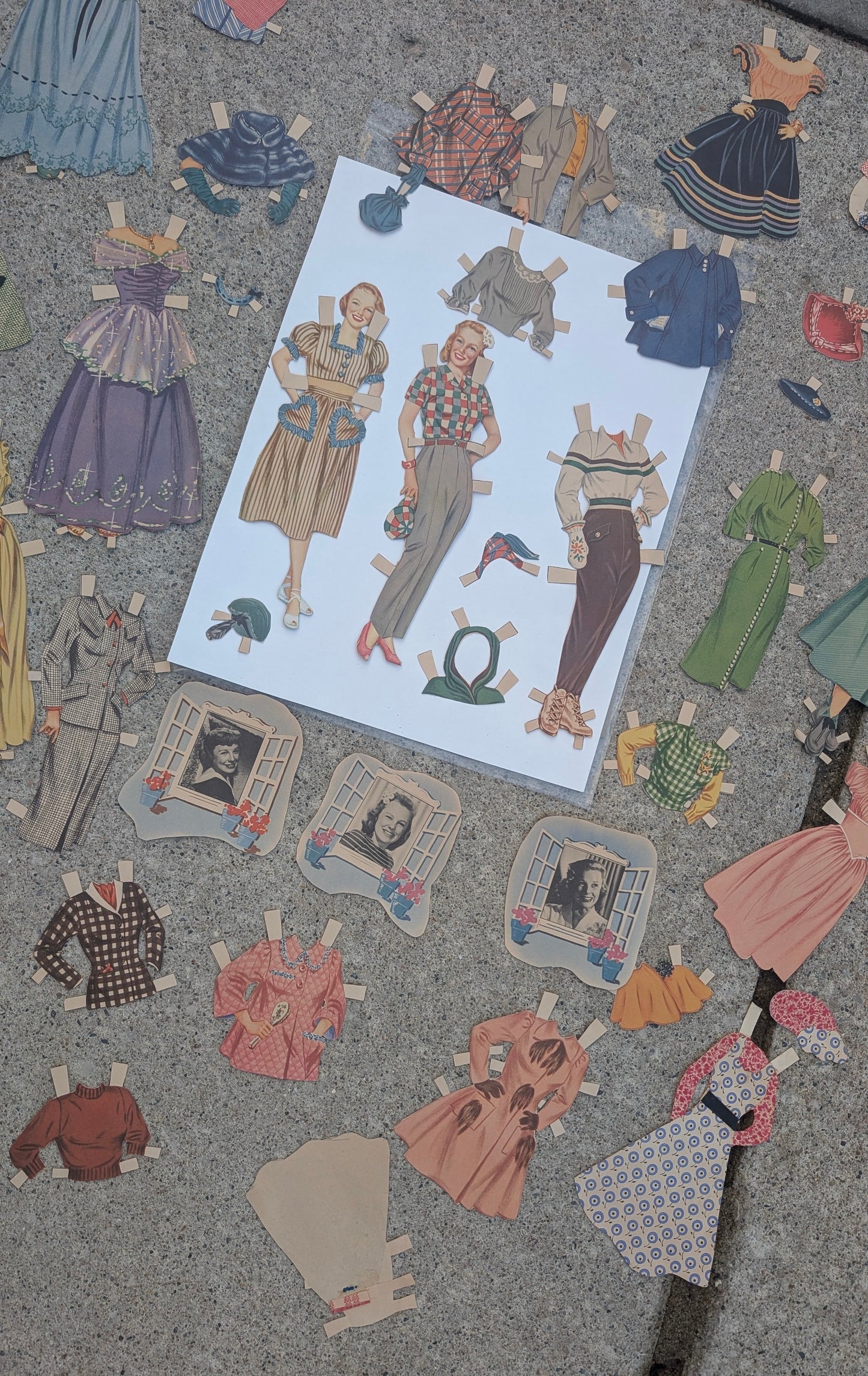 Vintage June Allyson paper doll set