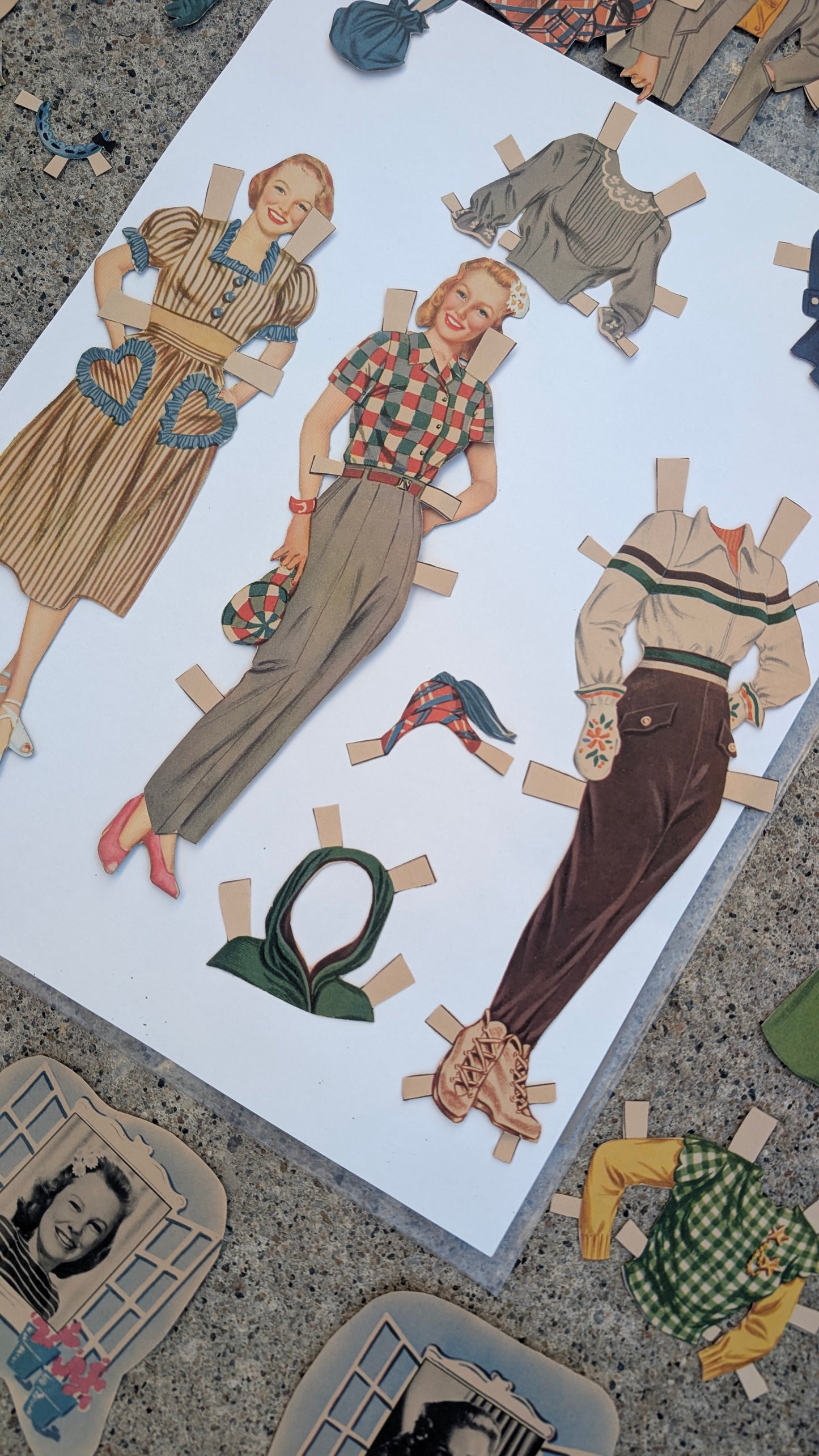 Vintage June Allyson paper doll set