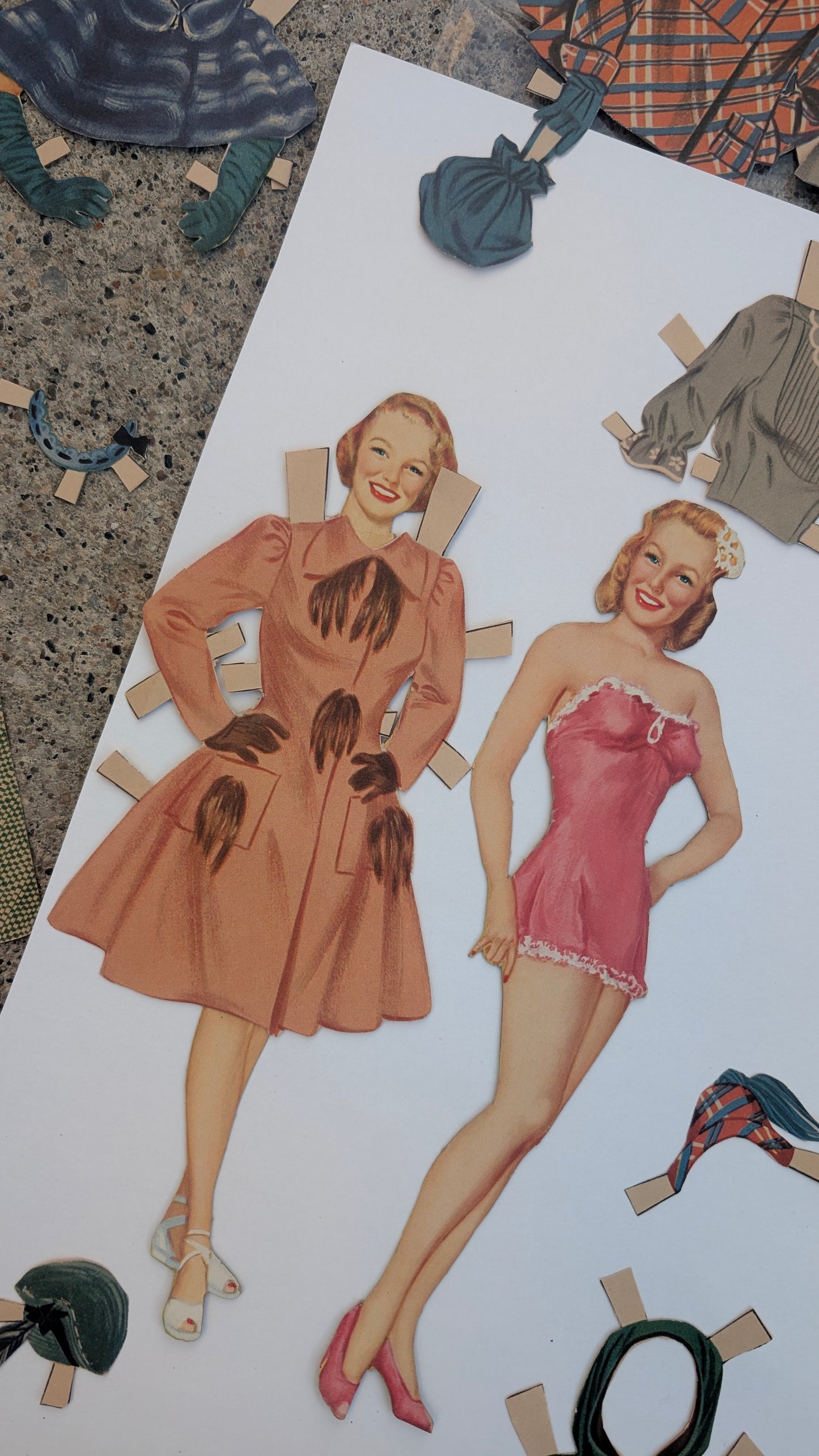 Vintage June Allyson paper doll set