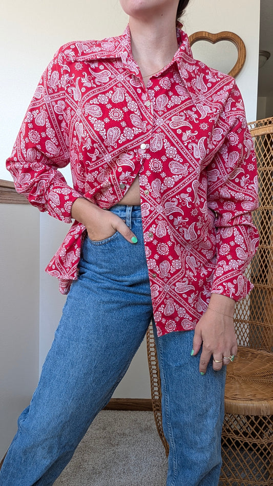 1960s bandana top Top Rad Bonnie's Vintage