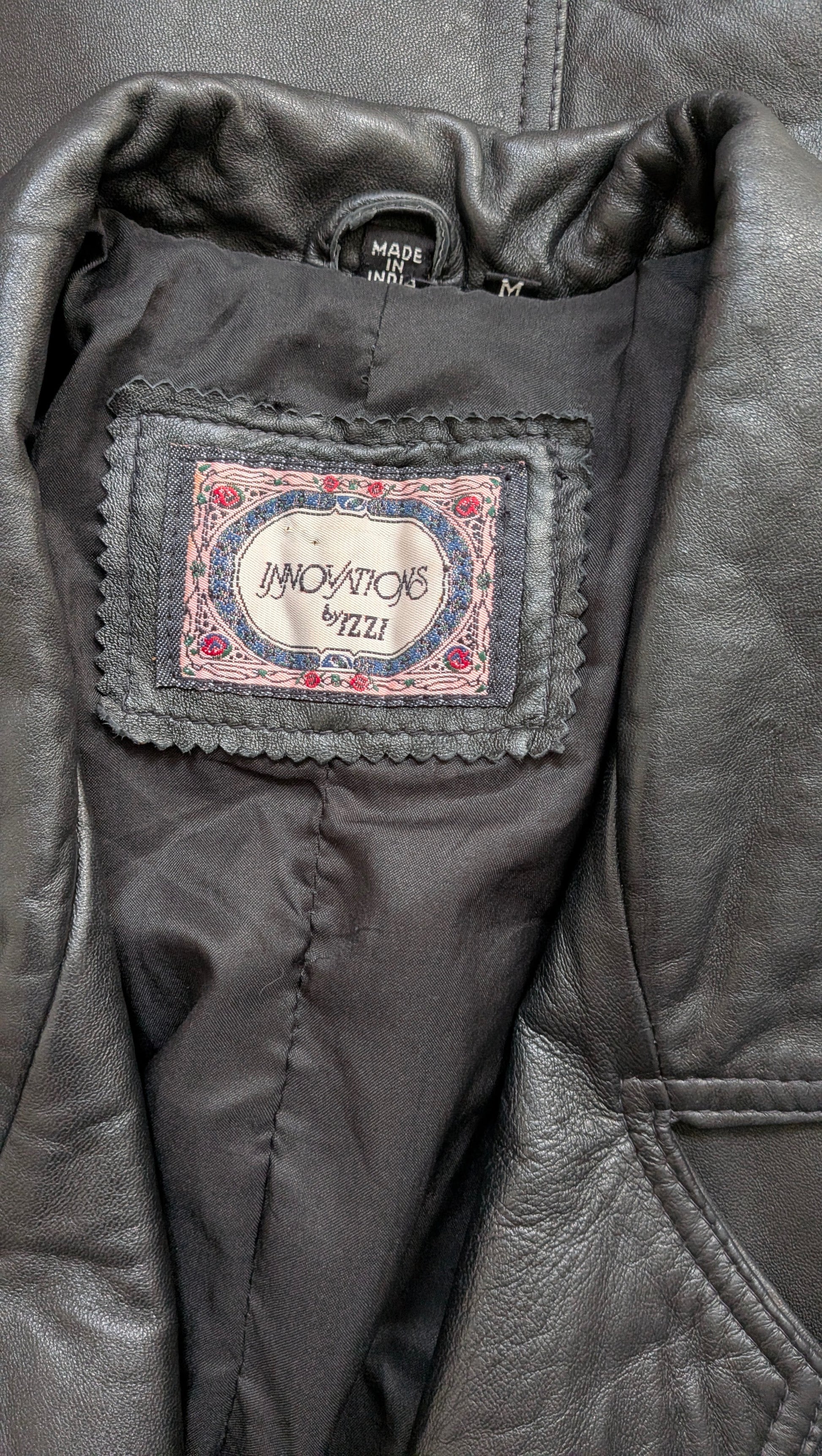 1990s long leather coat Coat Rad Bonnie's Vintage