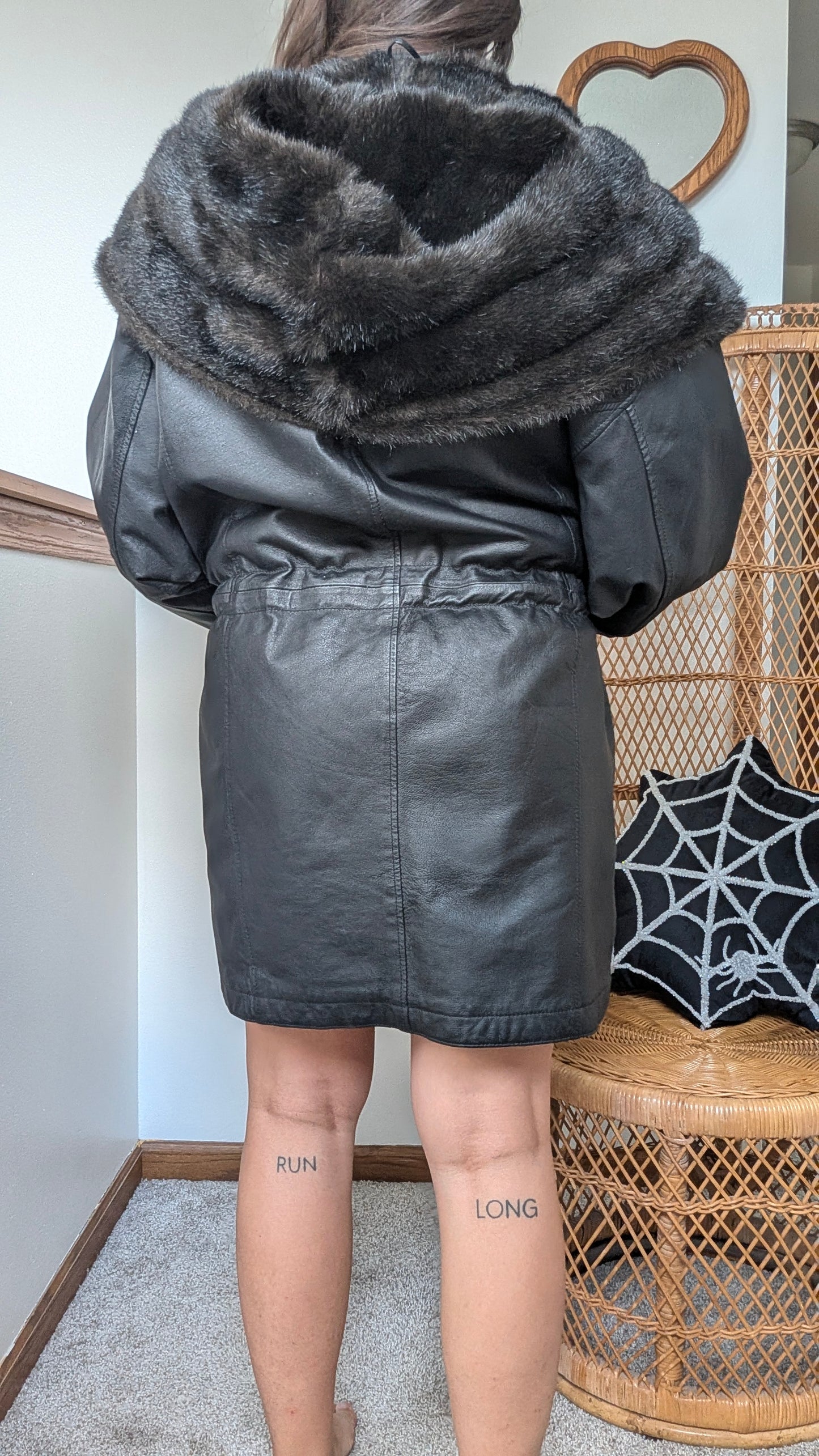 1990s leather coat Coat Rad Bonnie's Vintage