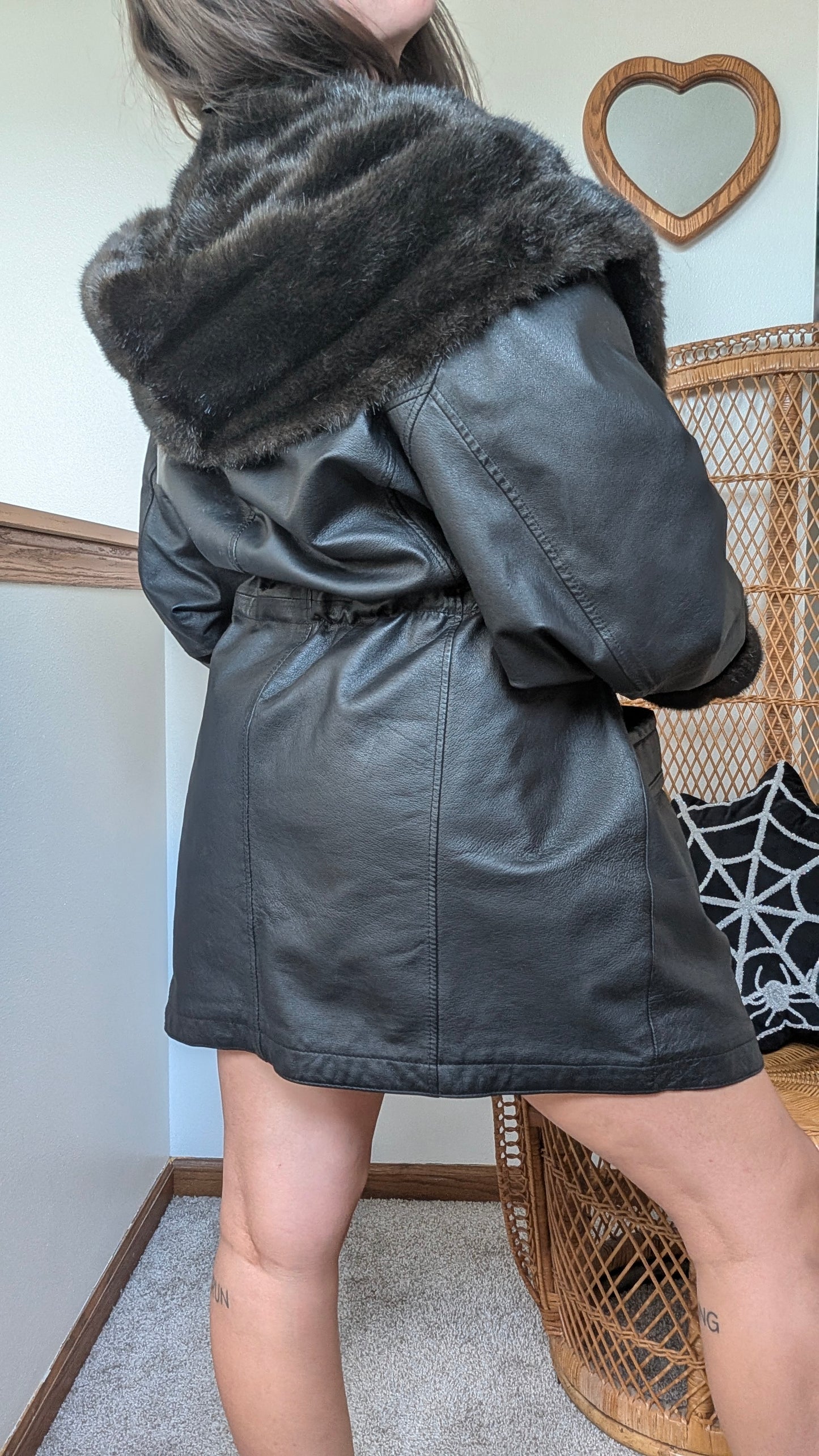 1990s leather coat Coat Rad Bonnie's Vintage